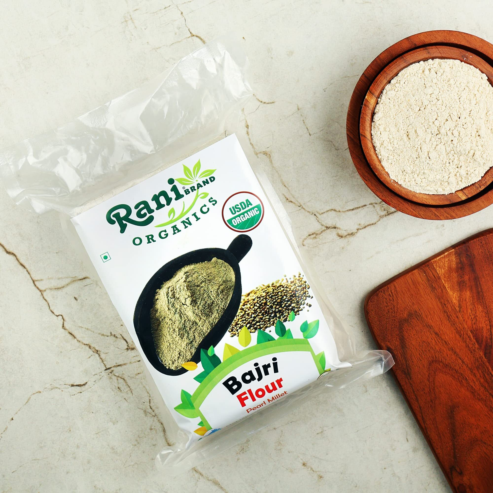 Rani Organic Bajri Flour (Pearl Millet) 64oz (4lbs) 1.81kg Bulk ~ All Natural, Vegan, Gluten Friendly, NON-GMO, Indian Origin, USDA Certified Organic
