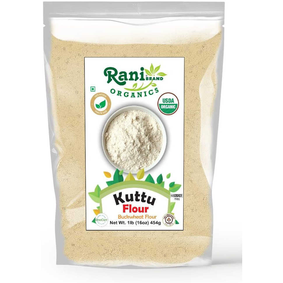 Rani Organic Kuttu (Buckwheat) Flour 16oz (1lb) 454g ~ All Natural, Gluten Friendly, NON-GMO, Kosher, Vegan, Indian Origin, USDA Organic Certified