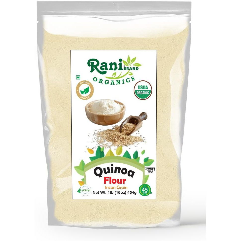 Rani Organic Quinoa Flour (Incan Grain) 16oz (1lb) 454g ~ All Natural, Vegan, Gluten Friendly, NON-GMO, Kosher, Indian Origin, USDA Certified Organic