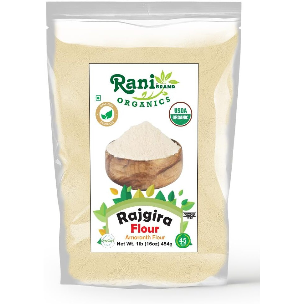 Rani Organic Rajgara Flour (Amaranth Flour) 16oz (1lb) 454g ~ All Natural, Vegan, Gluten Friendly, NON-GMO, Kosher, Indian Origin, USDA Organic Certified