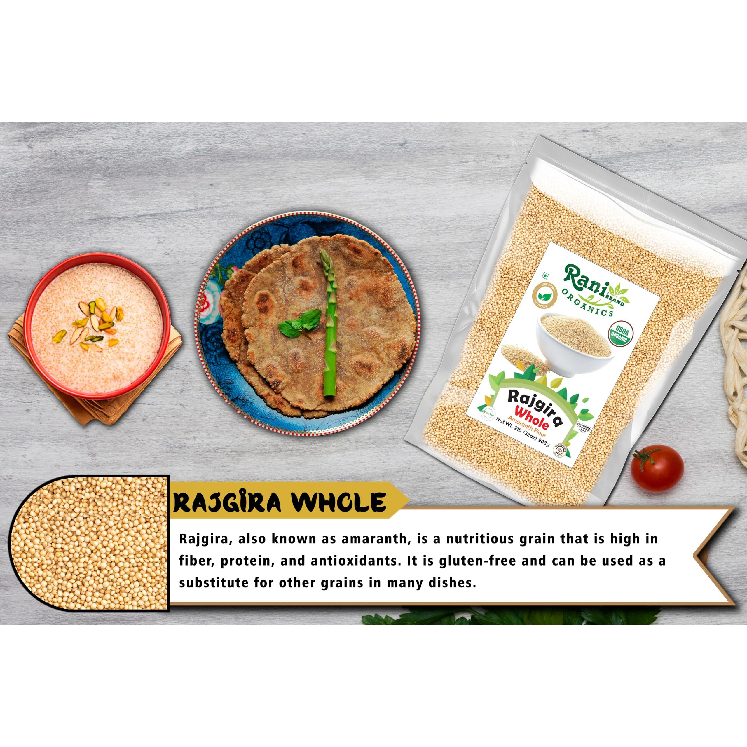 Rani Organic Rajgara Whole (Amaranth Whole) 32oz (2lbs) 908g Bulk ~ All Natural, Vegan, Gluten Friendly, NON-GMO, Kosher, Indian Origin, USDA Organic Certified