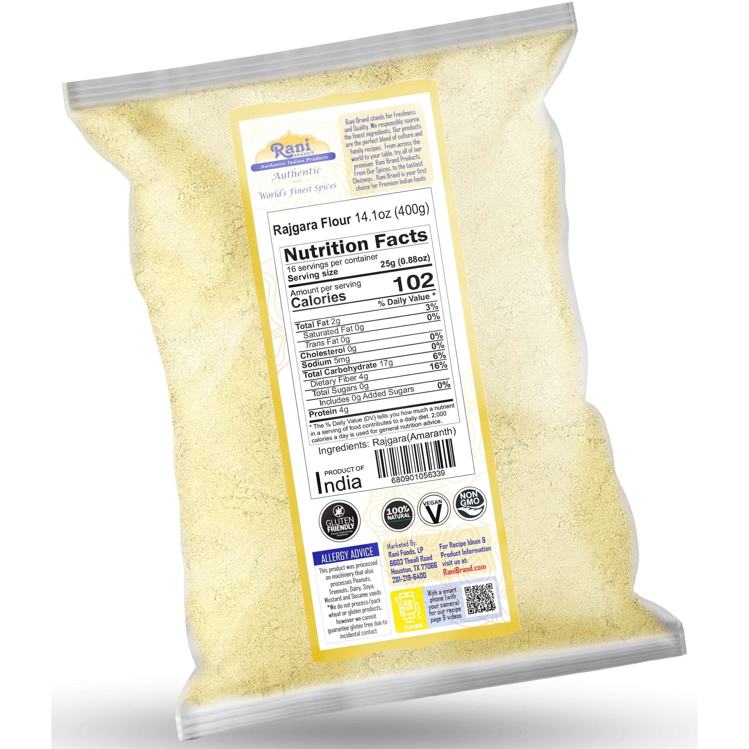 Rani Rajgara Flour (Amaranth flour) 14oz (400g) ~ All Natural, Vegan, Gluten Friendly, NON-GMO, Kosher, Indian Origin