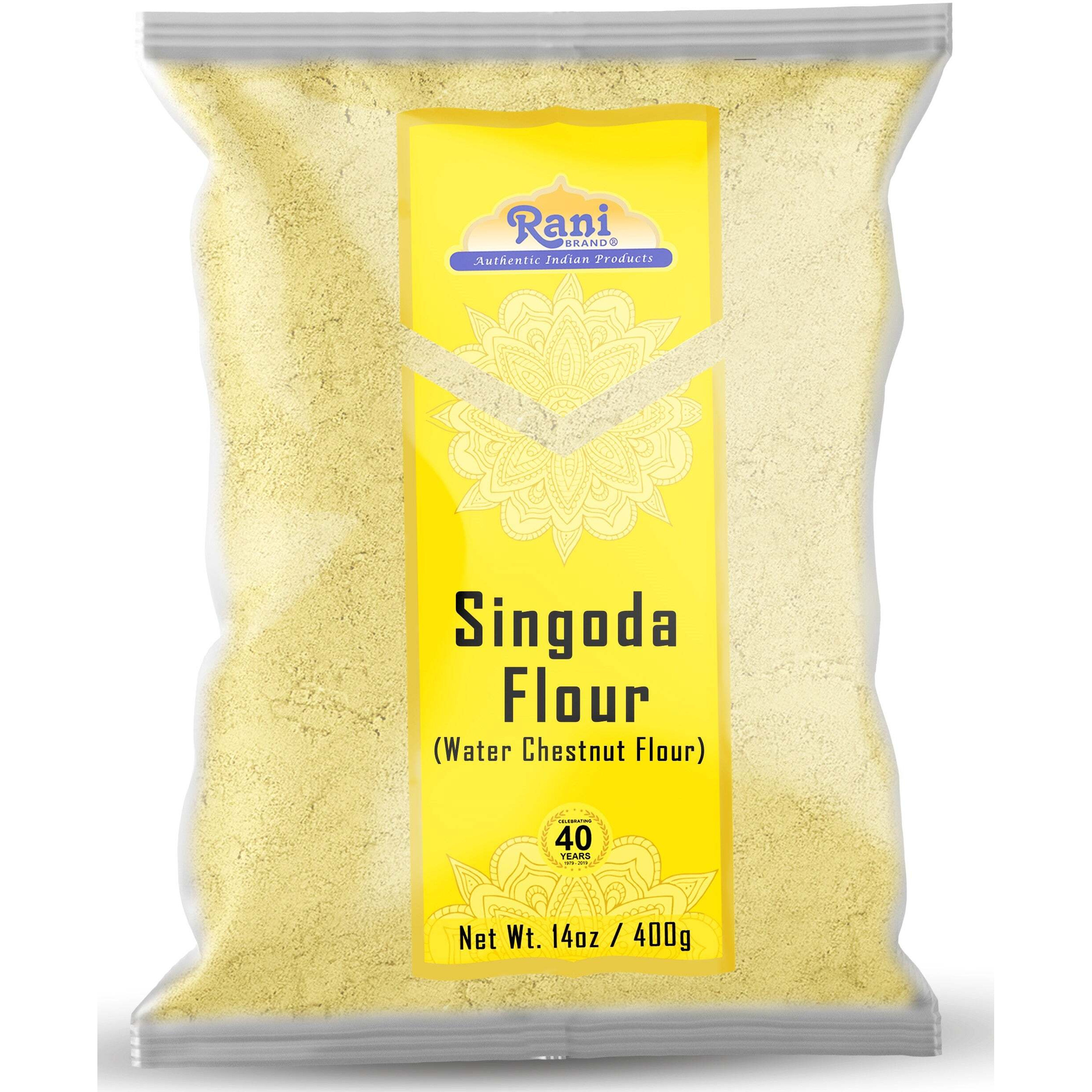 Rani Singoda Flour (Chetsnut Flour) 14oz (400g) ~ All Natural, Vegan, Gluten Friendly, NON-GMO, Kosher, Indian Origin (Size 14oz (400g))
