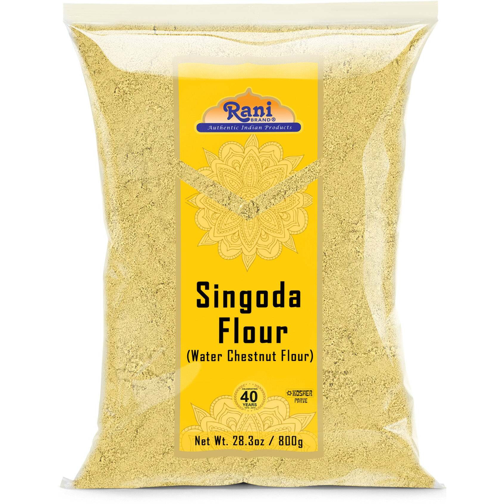 Rani Singoda Flour (Chetsnut Flour) 28oz (800g) ~ All Natural, Vegan, Gluten Friendly, NON-GMO, Kosher, Indian Origin (Size 28oz (800g))
