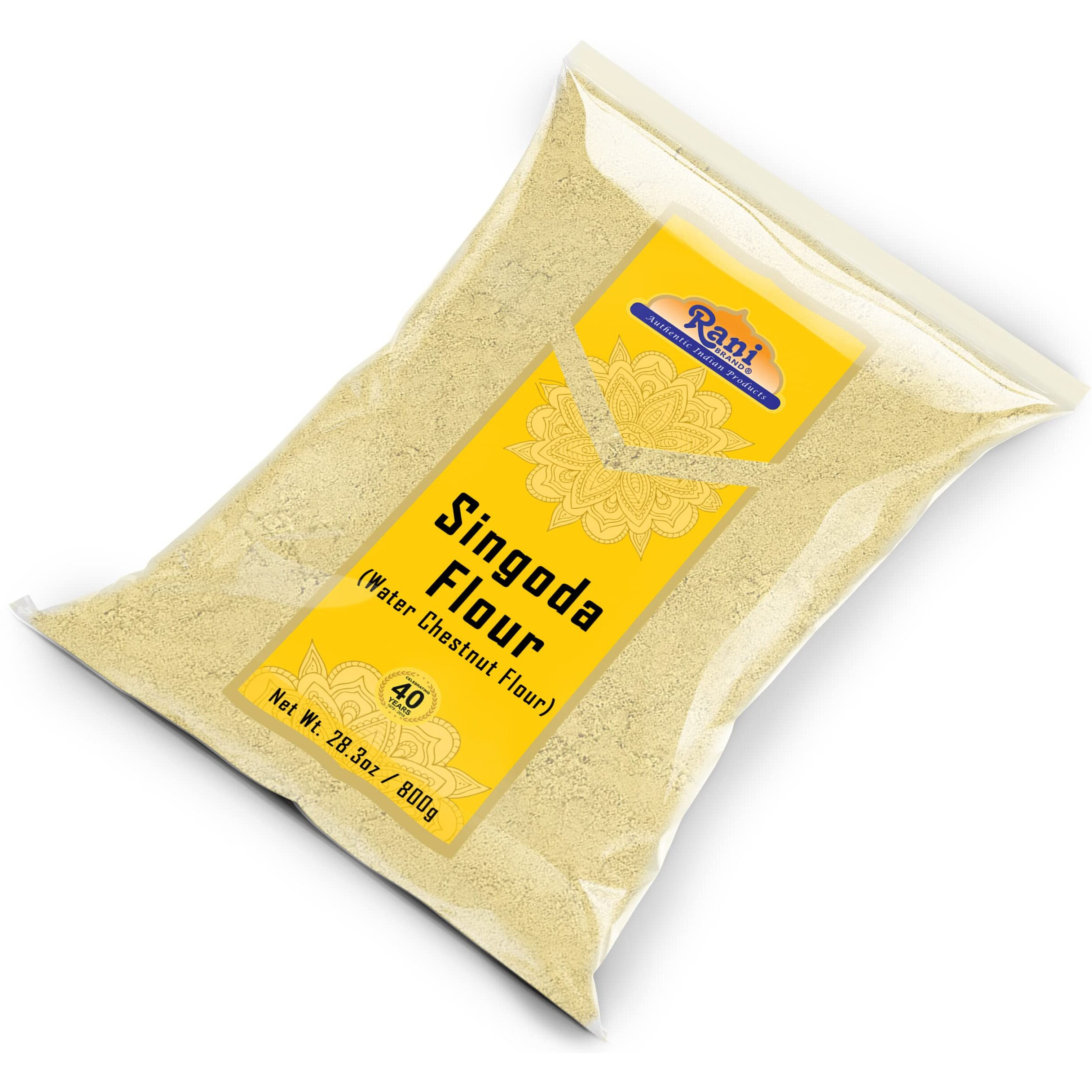 Rani Singoda Flour (Chetsnut Flour) 28oz (800g) ~ All Natural, Vegan, Gluten Friendly, NON-GMO, Kosher, Indian Origin (Size 28oz (800g))
