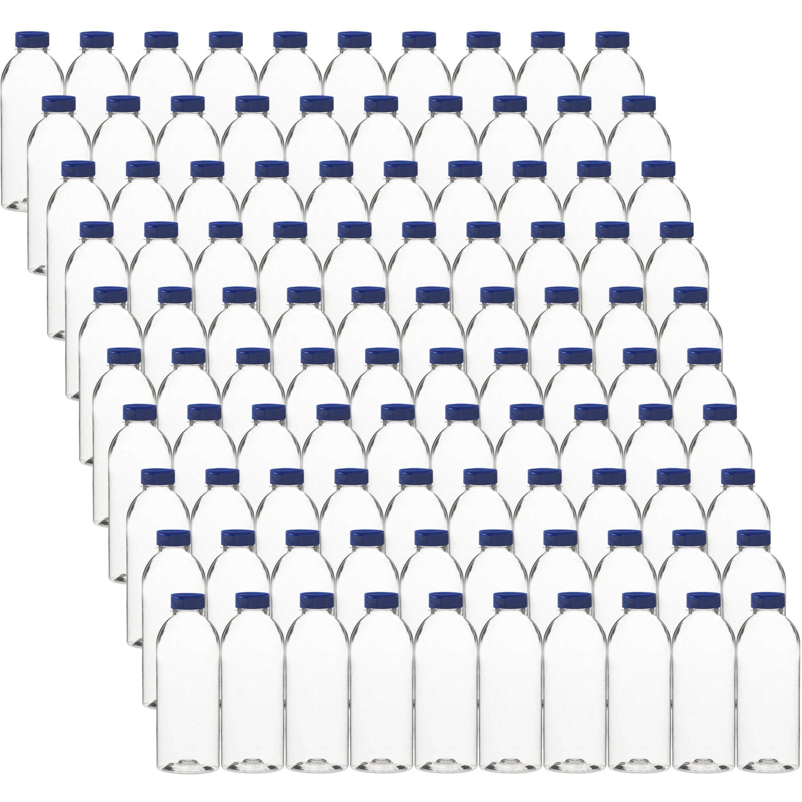 Rani Clear Plastic Bottles, 20oz PET Bottle with Flip-top Caps, BPA - FREE, Home & Commercial Use, Containers for Sauces, Condiments, Shampoo, Lotion, Sanitizer, Made in USA - Pack of 100
