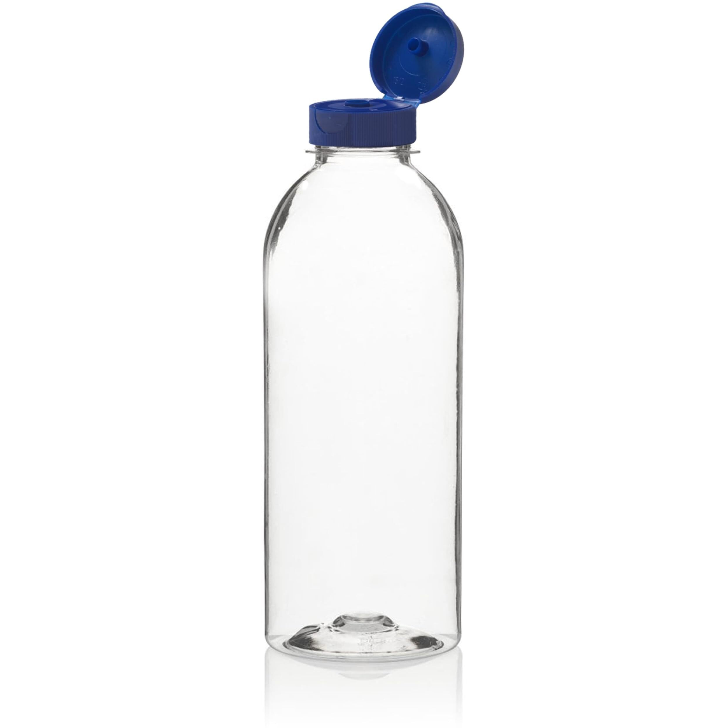 Rani Clear Plastic Bottles, 20oz PET Bottle with Flip-top Caps, BPA - FREE, Home & Commercial Use, Containers for Sauces, Condiments, Shampoo, Lotion, Sanitizer, Made in USA - Pack of 100