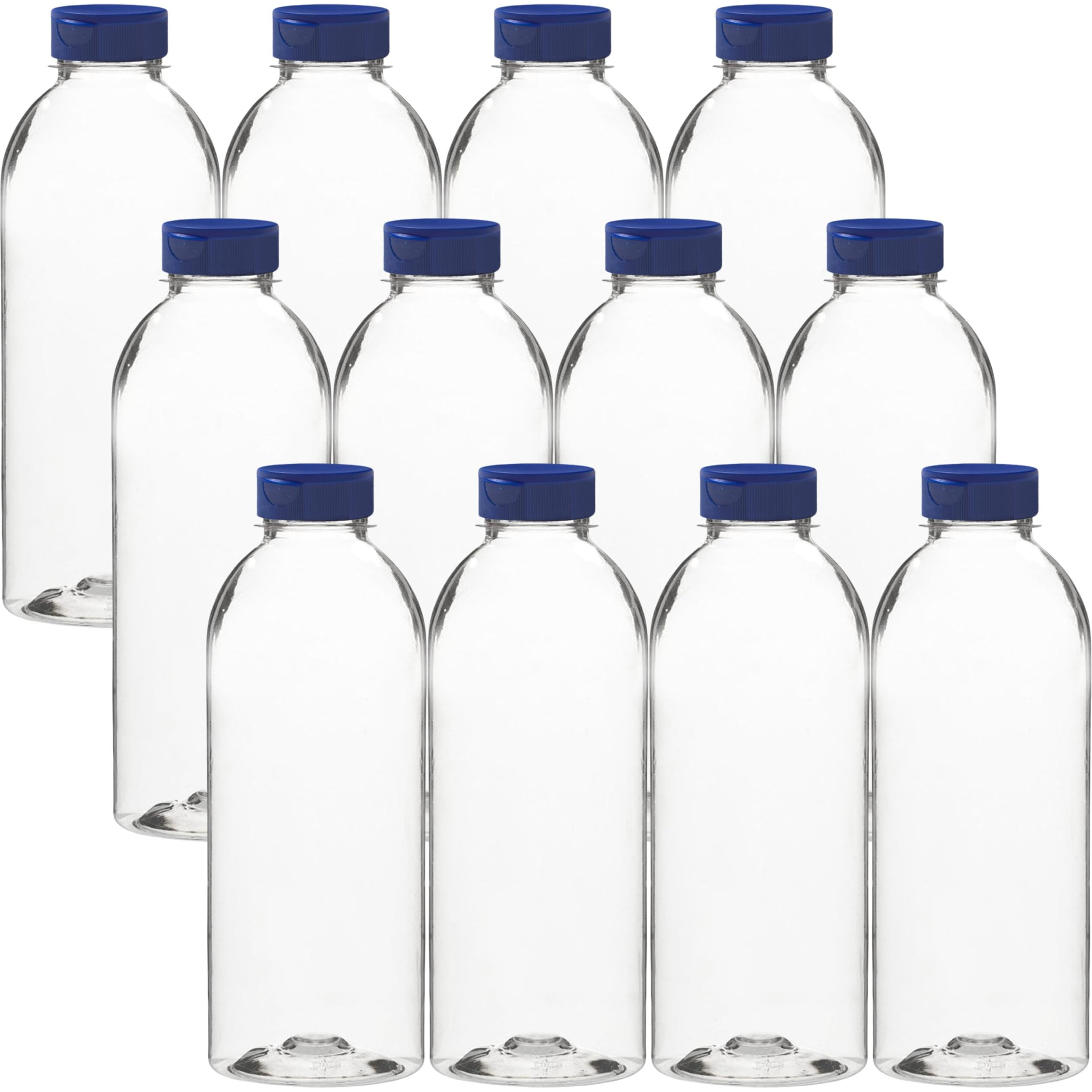 Rani Clear Plastic Bottles, 20oz PET Bottle with Flip-top Caps, BPA - FREE, Home & Commercial Use, Containers for Sauces, Condiments, Shampoo, Lotion, Sanitizer, Made in USA - Pack of 12
