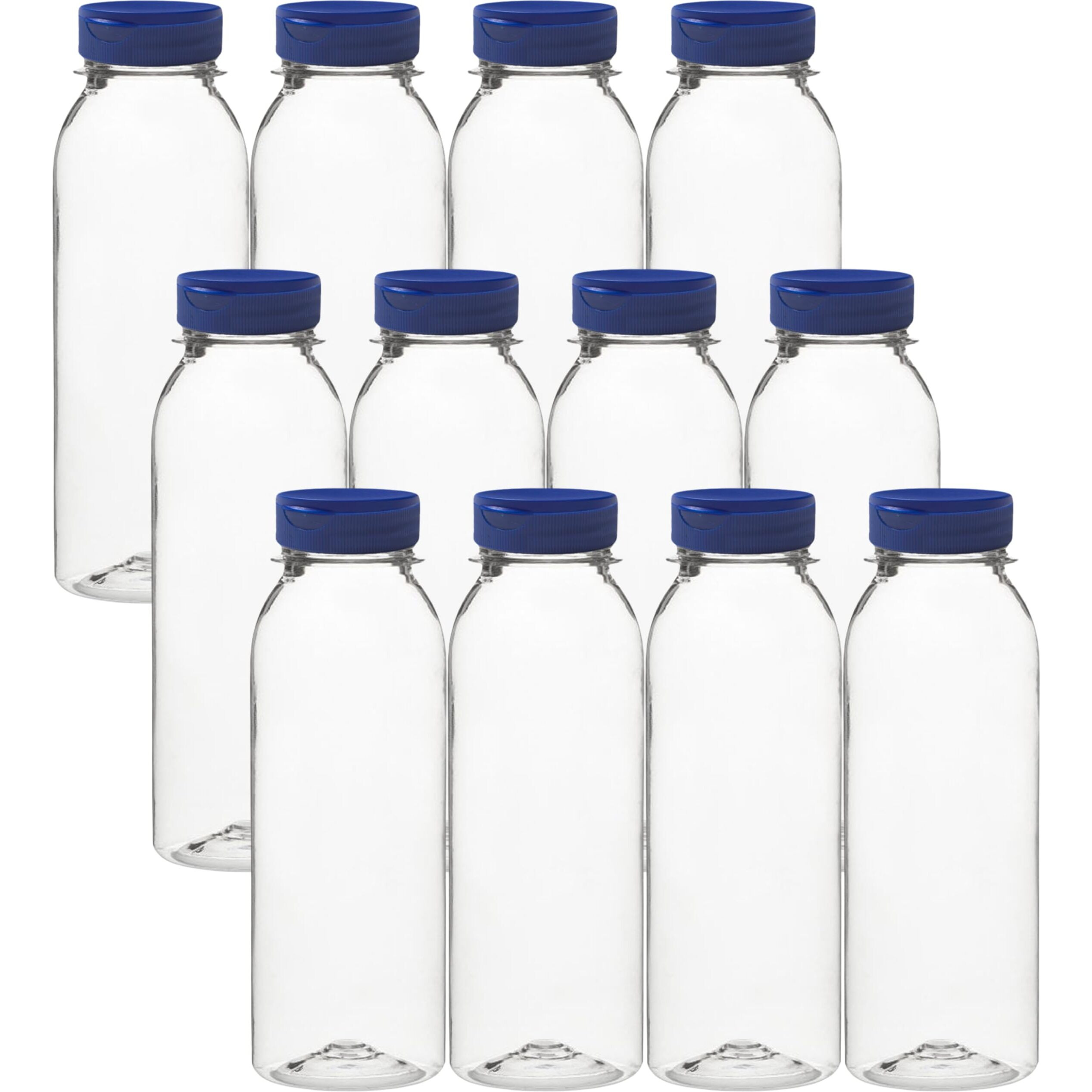 Rani Clear Plastic Bottles, 8oz PET Bottle with Flip-top Caps, BPA - FREE, Home & Commercial Use, Containers for Sauces, Condiments, Shampoo, Lotion, Sanitizer, Made in USA - Pack of 12