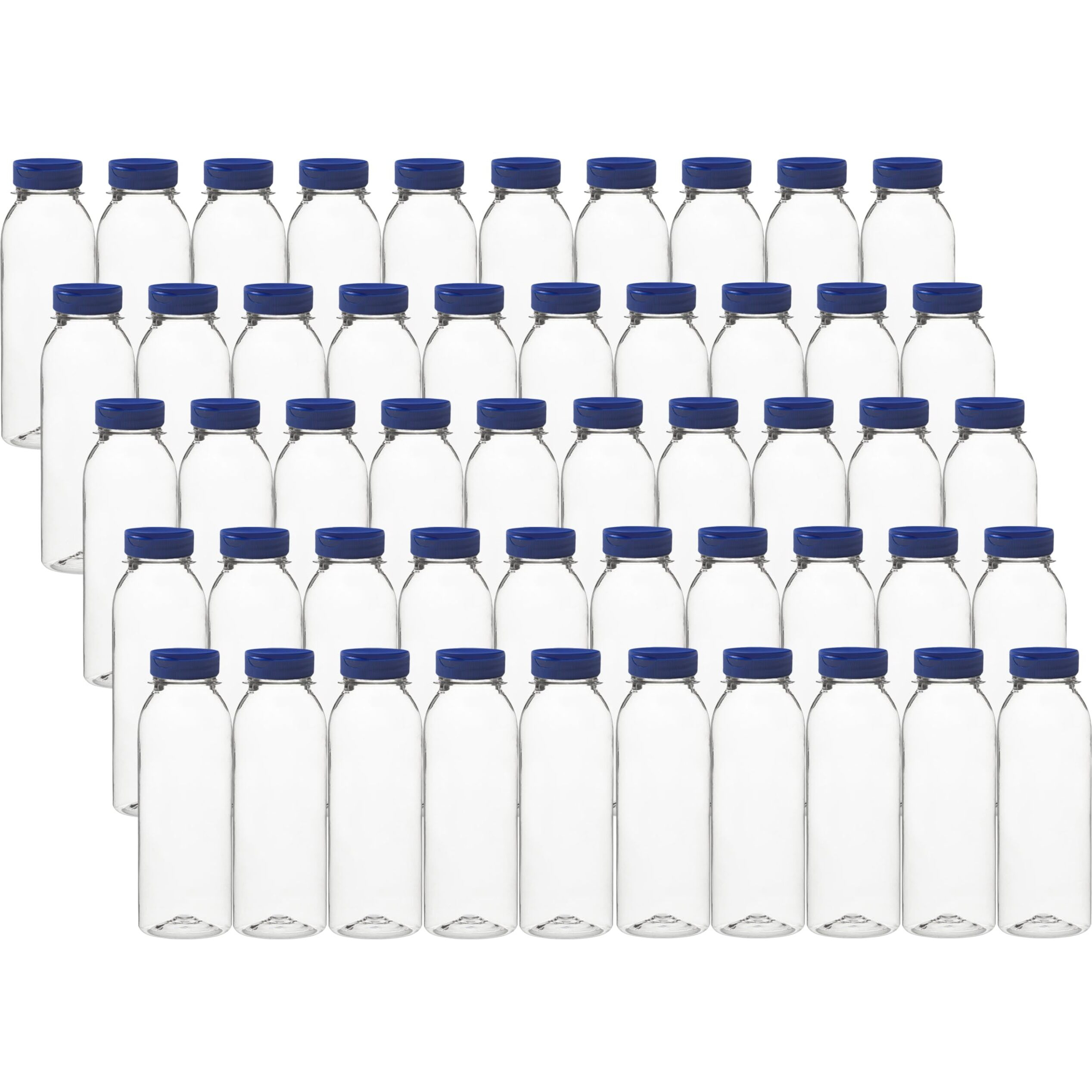 Rani Clear Plastic Bottles, 8oz PET Bottle with Flip-top Caps, BPA - FREE, Home & Commercial Use, Containers for Sauces, Condiments, Shampoo, Lotion, Sanitizer| Made in USA - Pack of 50