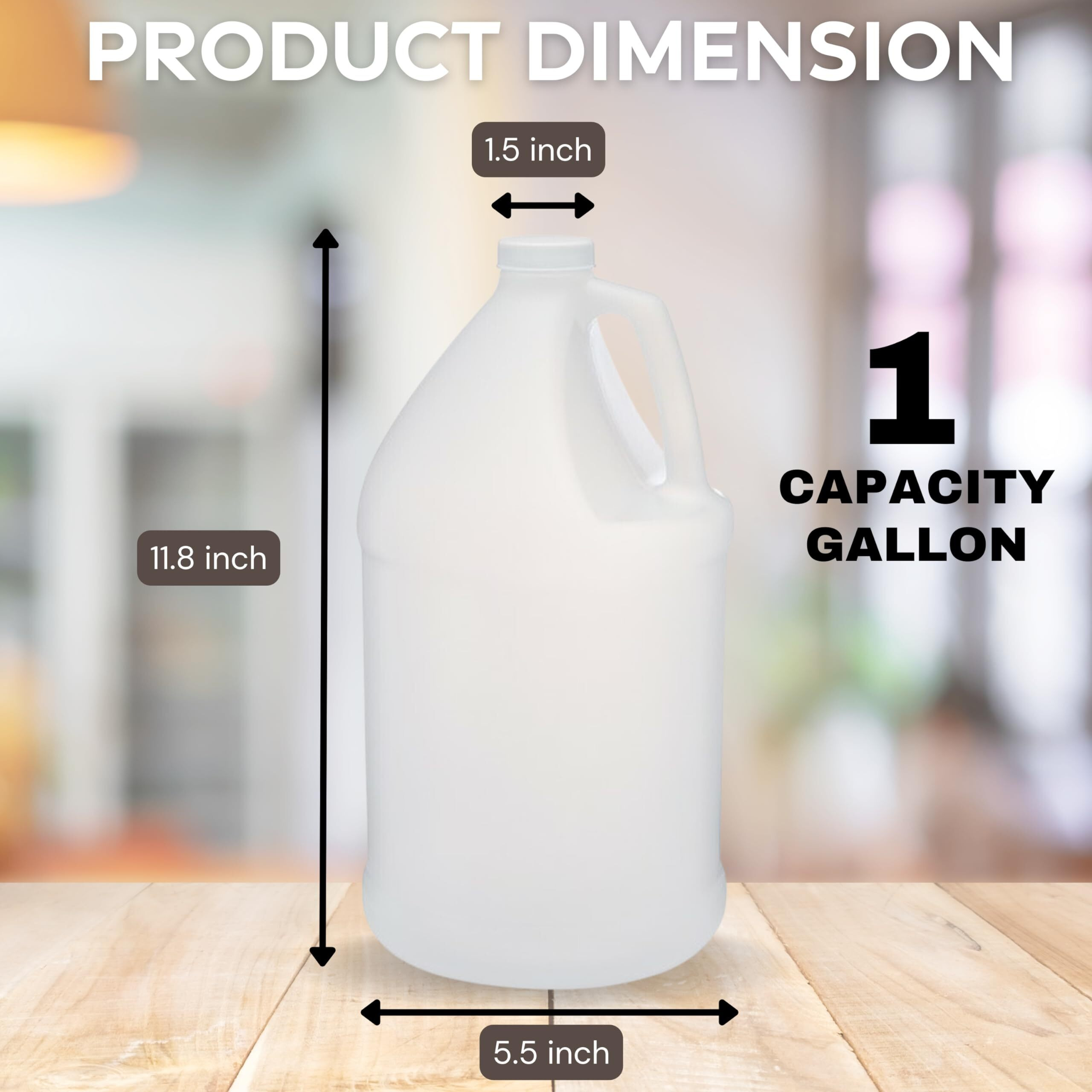 Rani Containers, 1 Gallon HDPE Plastic Jug with Reshipper Box & Child-Resistant Caps, Home & Commercial Use, Containers for Water, Sauces, Food, Soaps, Detergents, Liquids, Made in USA - Pack of 2