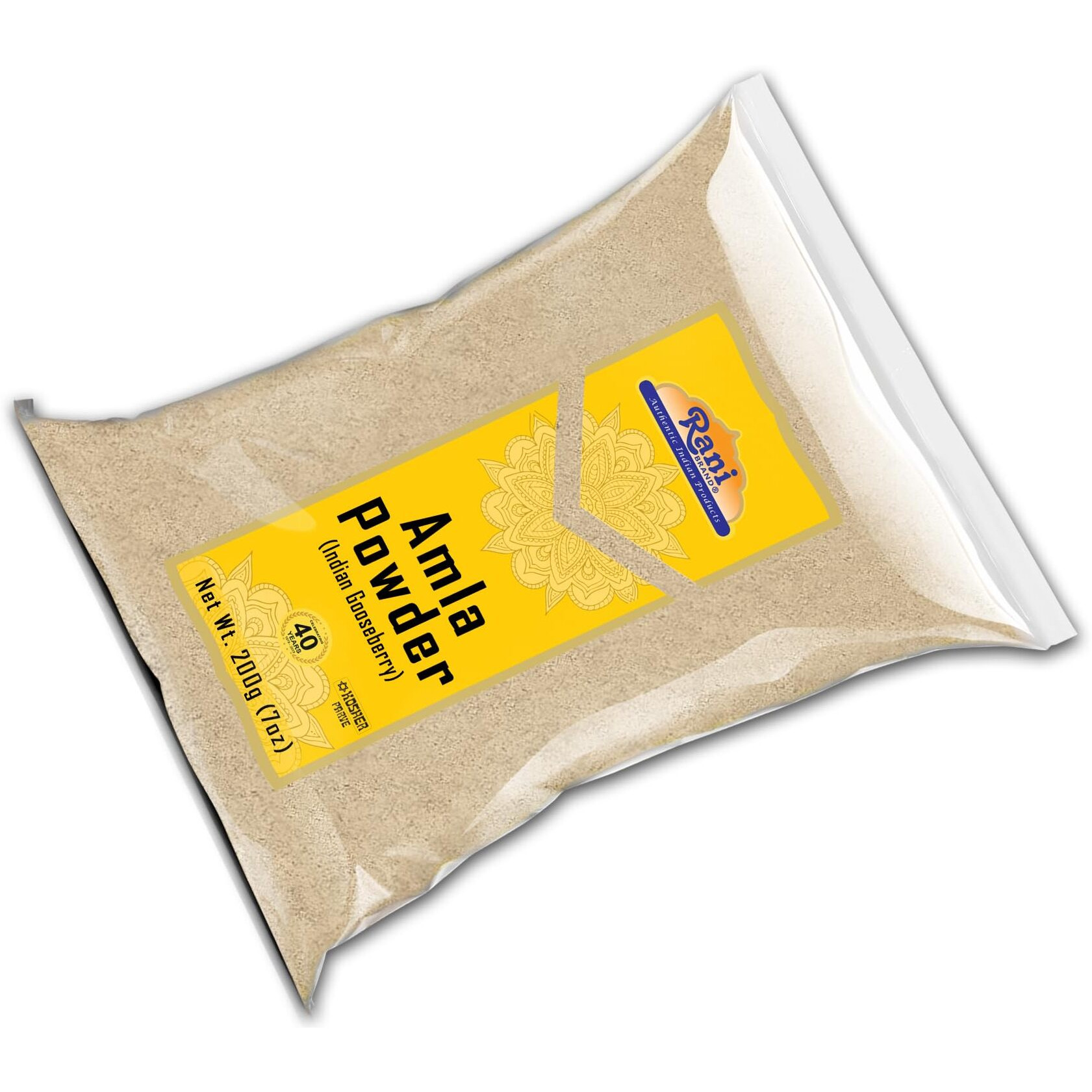 Rani Amla Powder (Indian Gooseberry) 7oz (200g) ~ All Natural, No Color, Gluten Friendly, Vegan, NON-GMO, Kosher, No Salt or fillers, Indian Origin