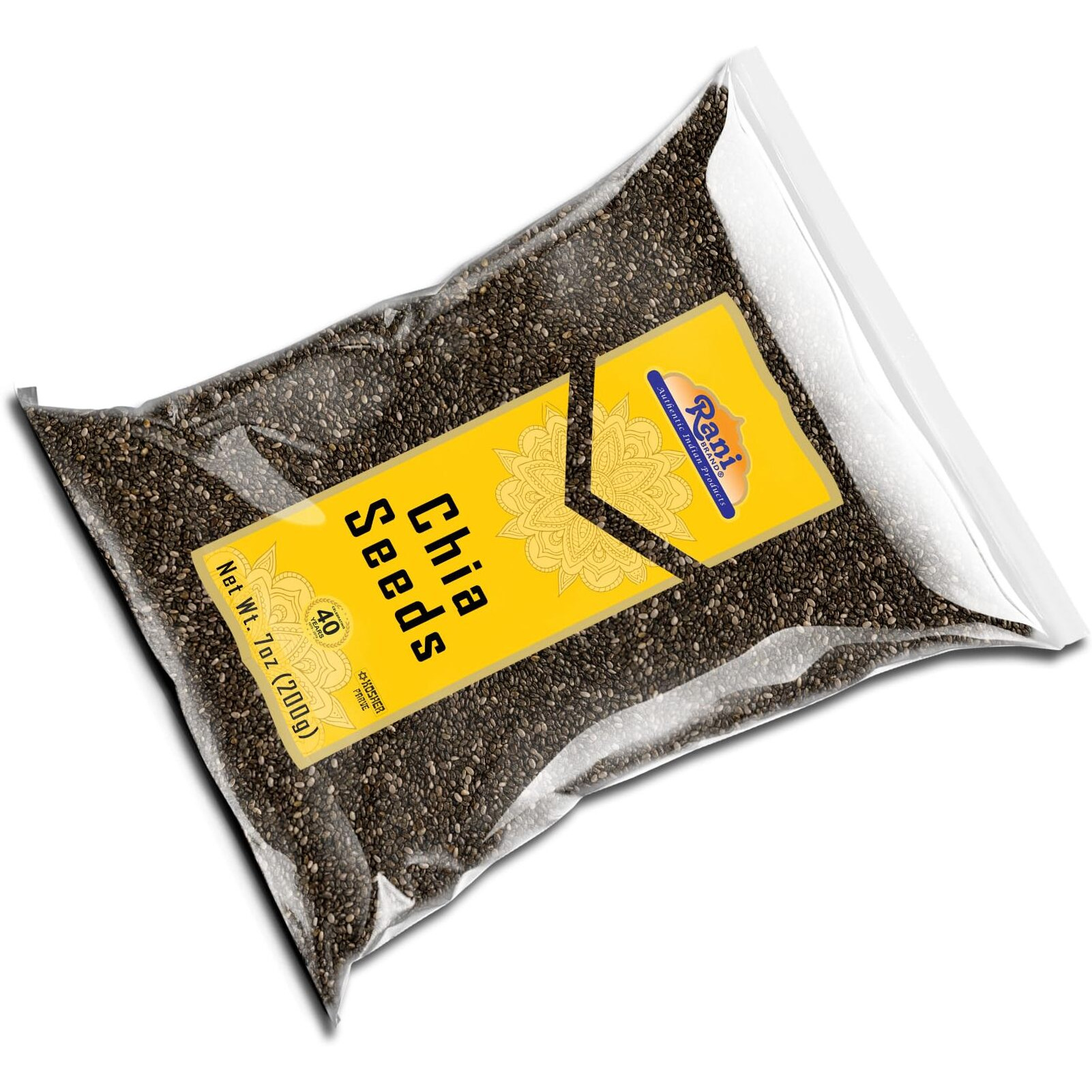 Rani Chia Seeds 7oz (200g) ~ All Natural, Vegan, Gluten Friendly, Non-GMO, Kosher, Indian Origin
