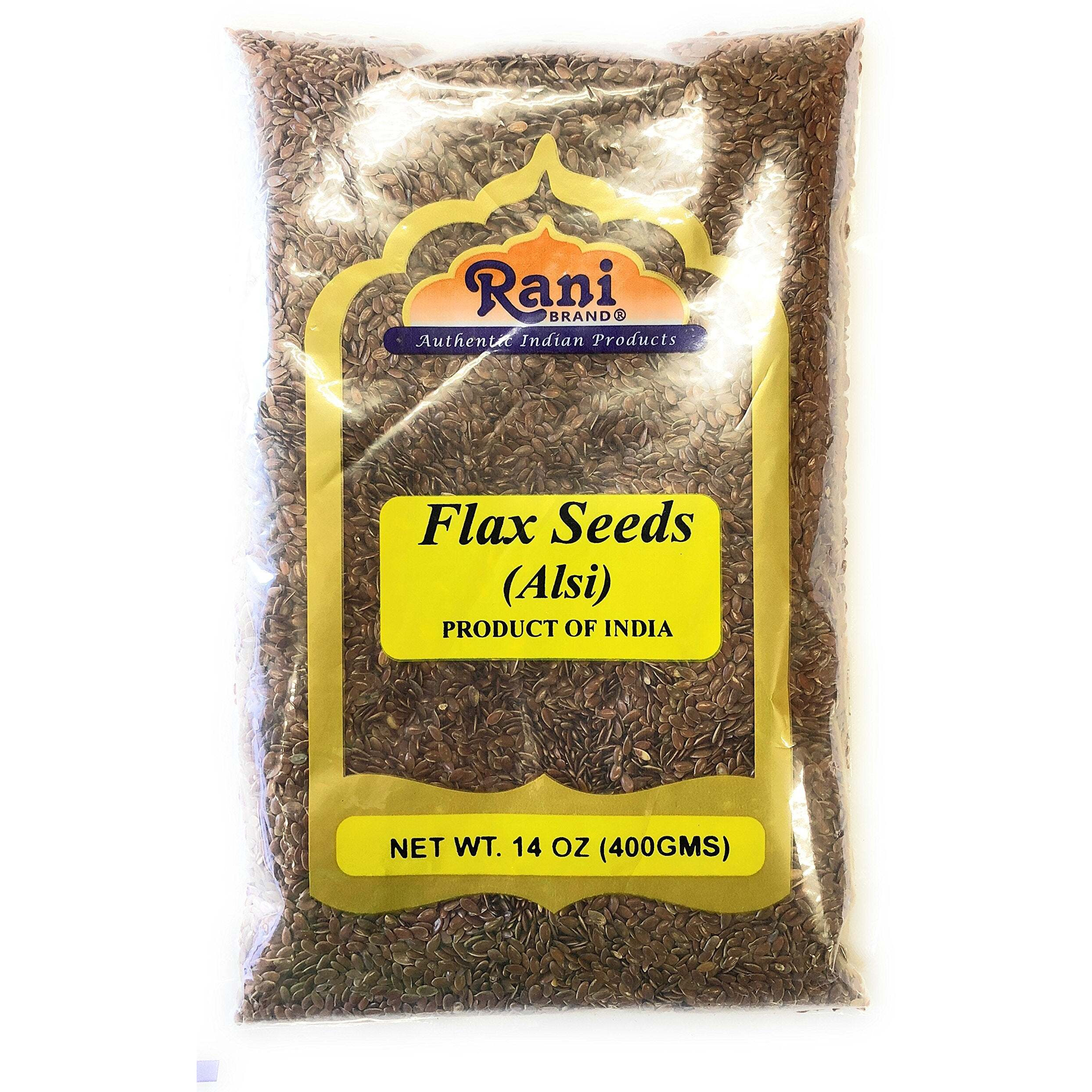 Rani Flax Seeds Whole Raw (Alsi, Linum usitatissimum) 14oz (400g) ~ All Natural, Gluten Friendly, Non-GMO, Vegan, Indian Origin