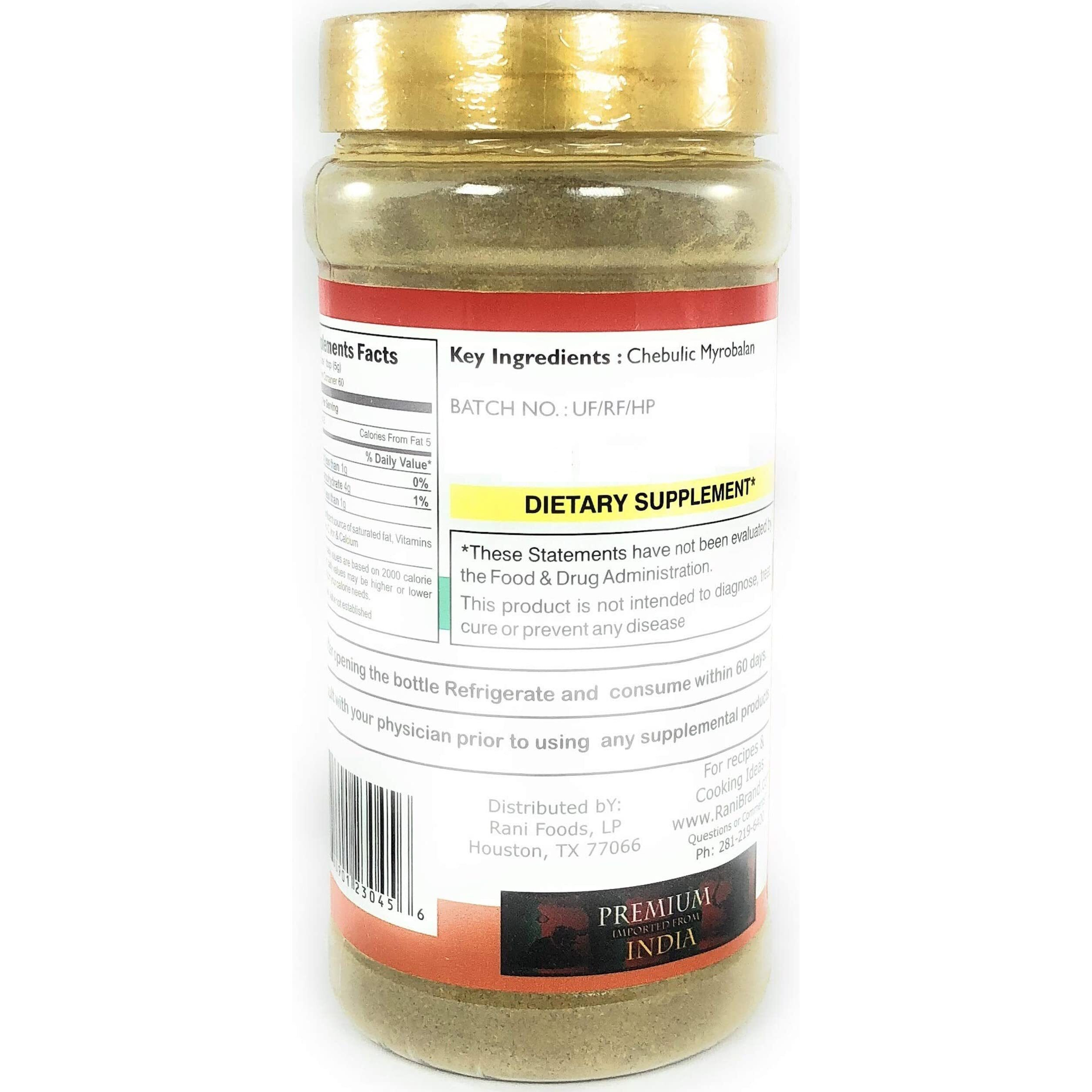 Rani Harad Powder (Chebulic Myrobalan) 10.5oz (300g) ~ All Natural, Vegan, Non-GMO, Indian Origin