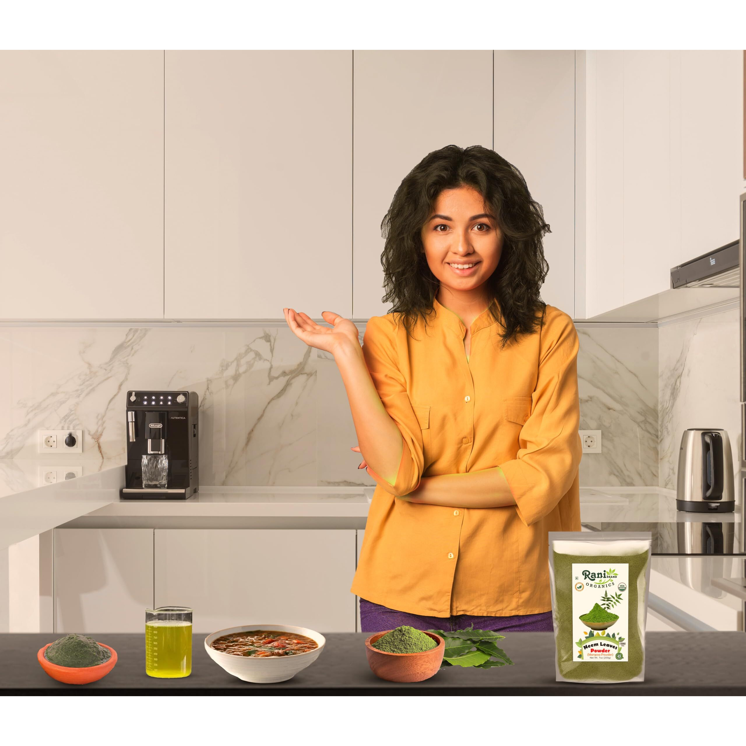 Rani Organic Neem Leaves Powder (Margosa Powder) 7oz (200g) ~ All Natural, No Color, Gluten Friendly, Vegan, Non-GMO, Kosher, No Salt or fillers, Indian Origin, USDA Organic Certified