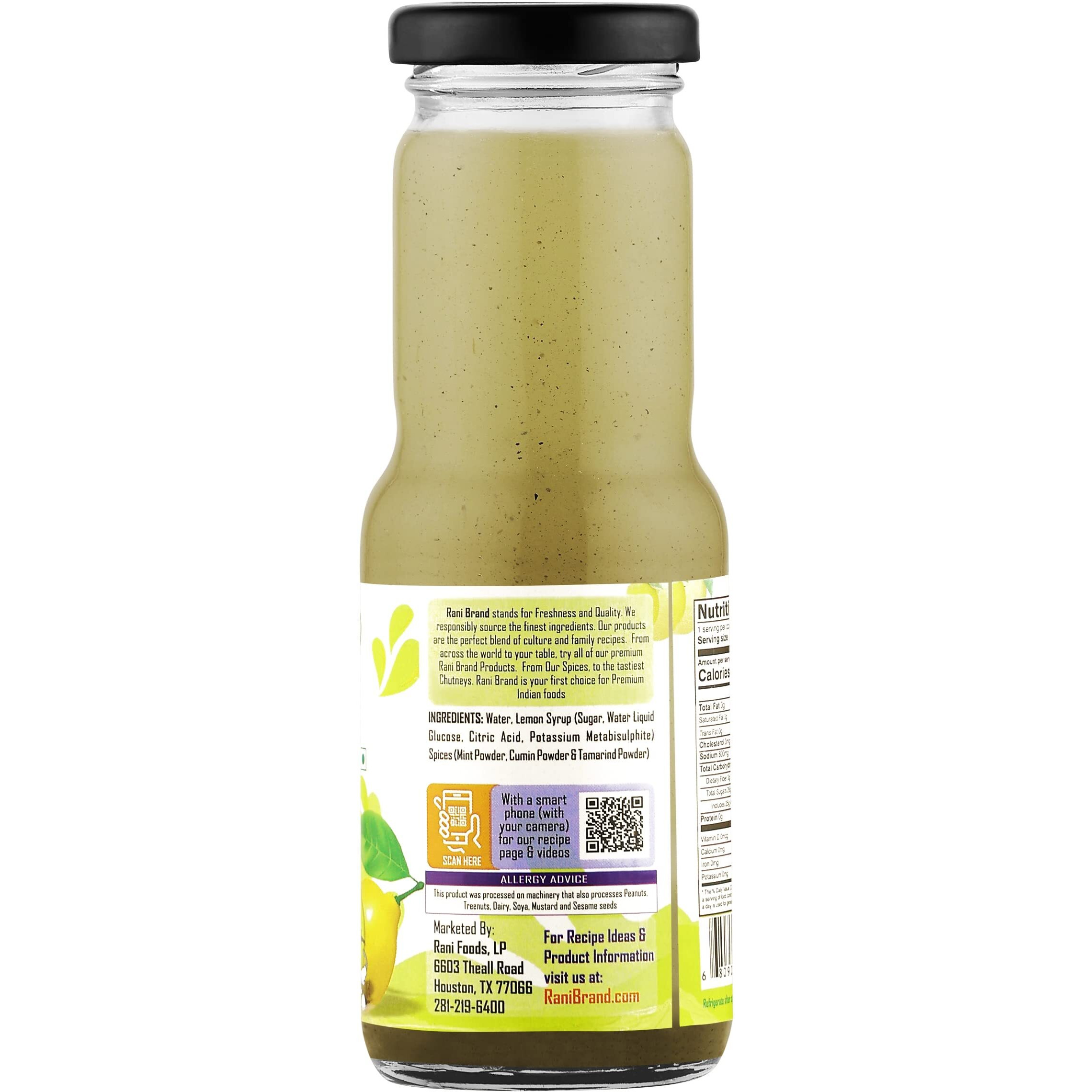 Rani Masala Lemonade 6.7 fl oz (200 ml) Glass Bottle, Pack of 2 ~ Indian Fruit Beverage, Vegan, Gluten Free, NON-GMO, Indian Origin