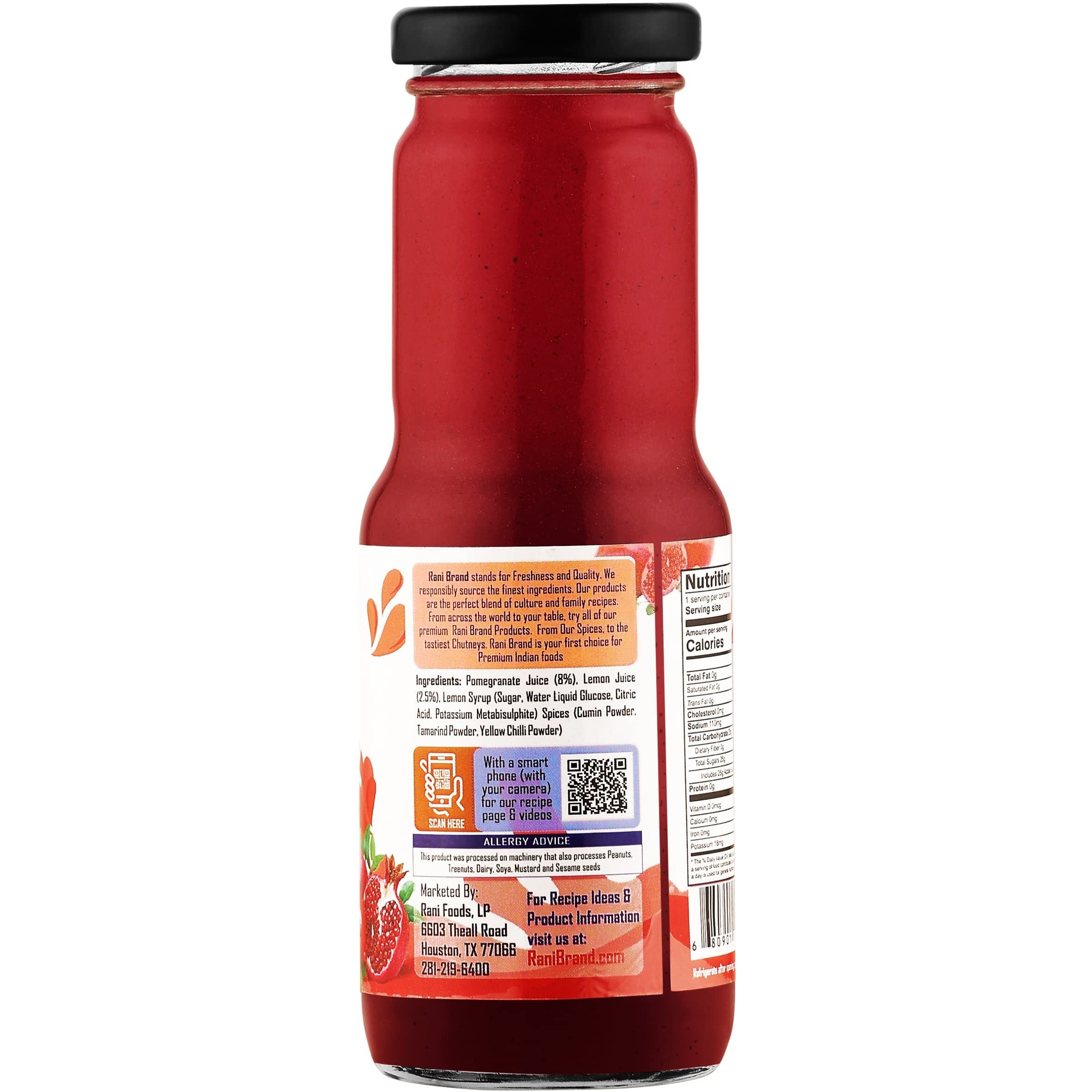 Rani Pomegranate Juice 6.7 fl oz (200 ml) Glass Bottle, Pack of 6 ~ Indian Fruit Beverage, Vegan, Gluten Free, NON-GMO, Indian Origin