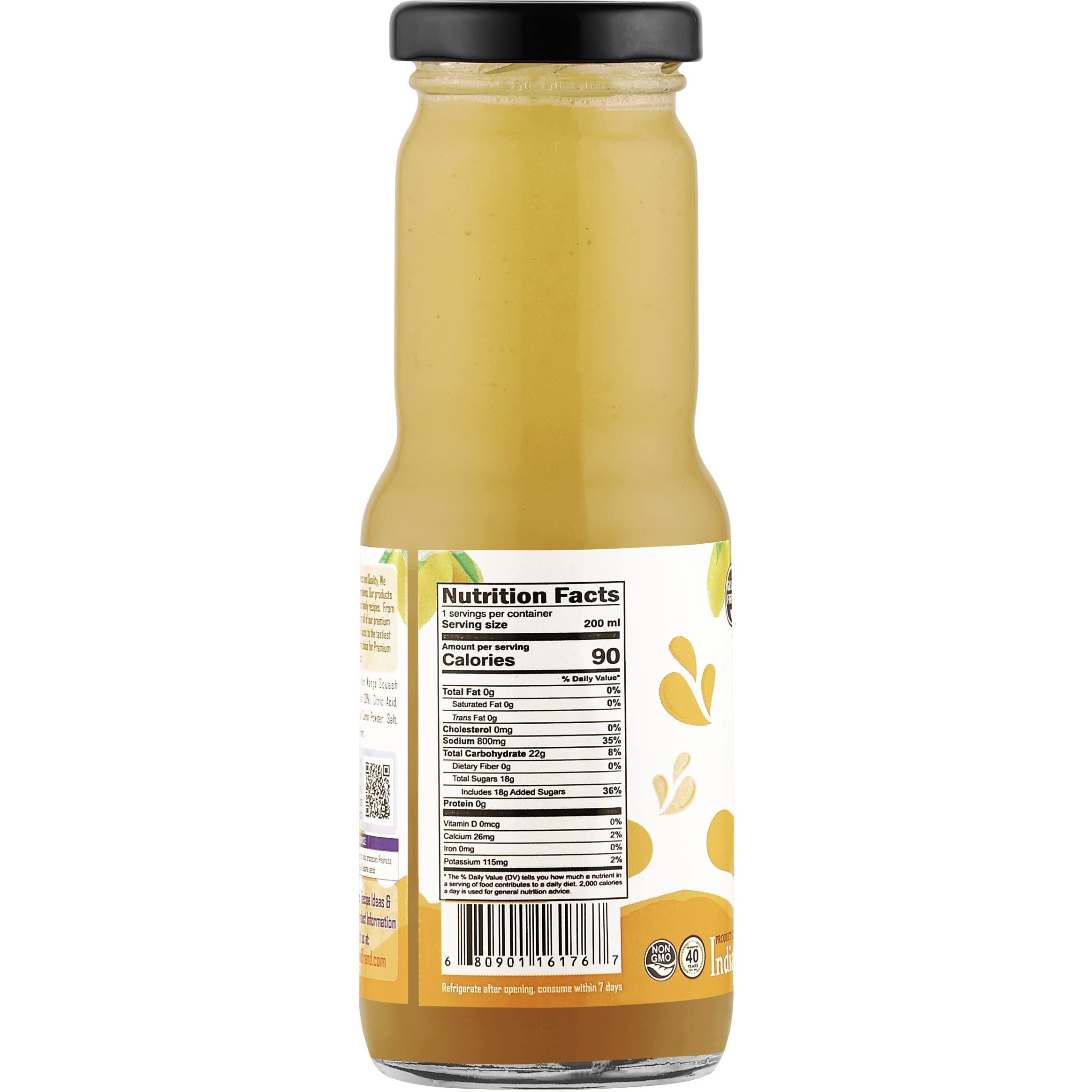 Rani Raw Mango 6.7 fl oz (200 ml) Glass Bottle, Pack of 6 ~ Indian Fruit Beverage, Vegan, Gluten Free, NON-GMO, Indian Origin