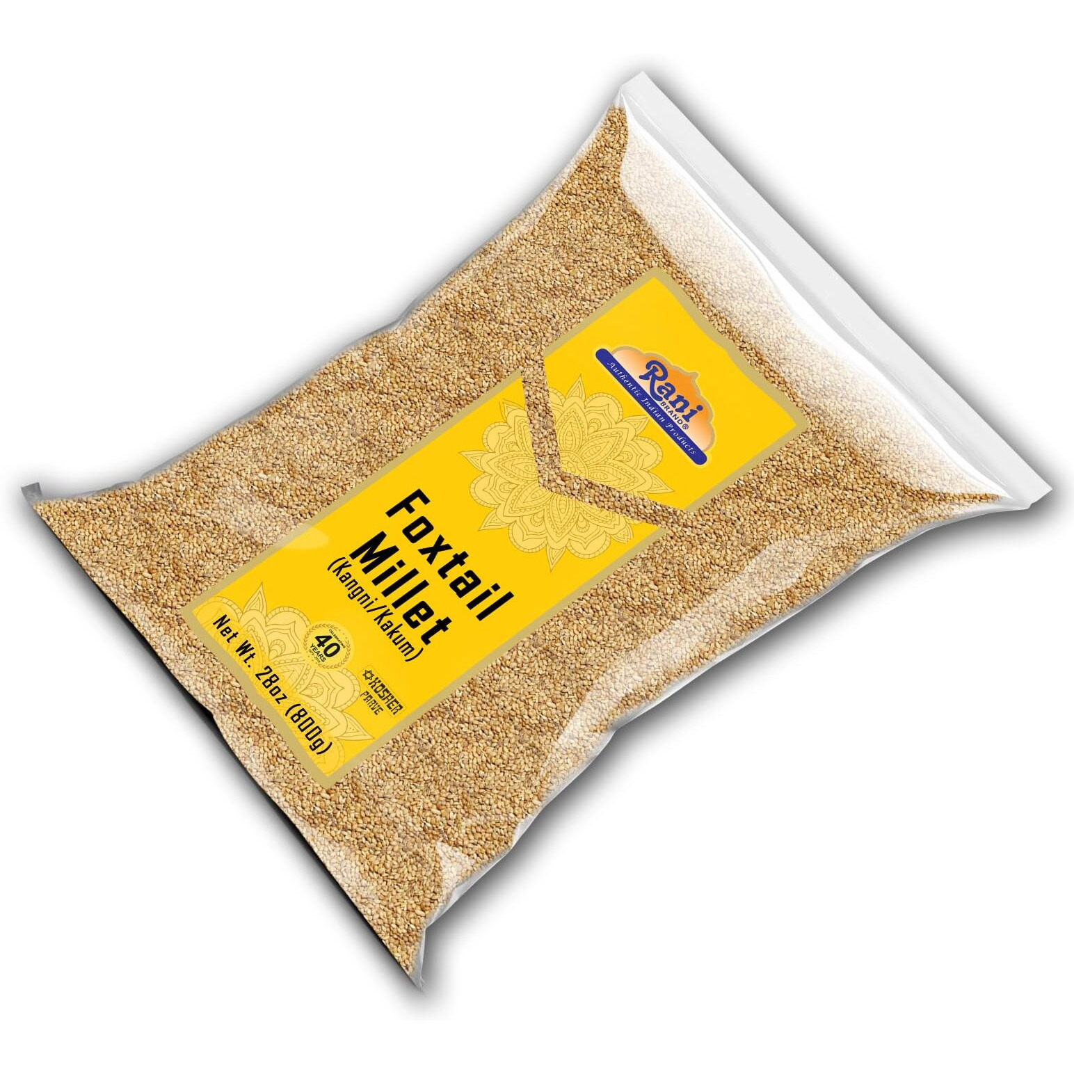Rani Foxtail Millet Polished (Setaria italica) Ancient Grains 800g (28oz) ~ All Natural, Gluten Friendly, NON-GMO, Kosher, Vegan, Indian Origin, Kangi/Kakum/Navane/Tenai/Korralu/Korra