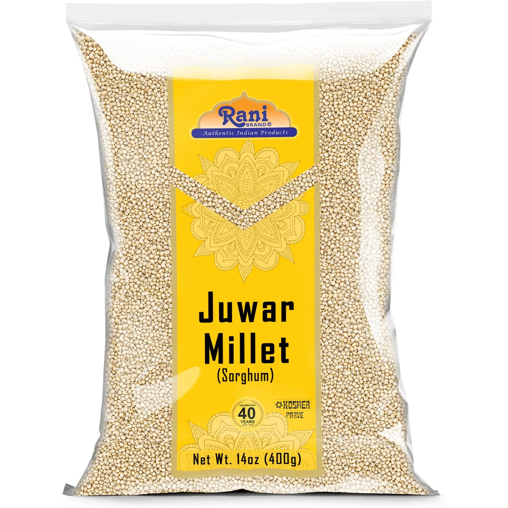 Rani Juwar Millet (Sorghum) Whole Ancient Grain Seeds 14oz (400g) ~ All Natural, Gluten Friendly, NON-GMO, Kosher, Vegan, Indian Origin