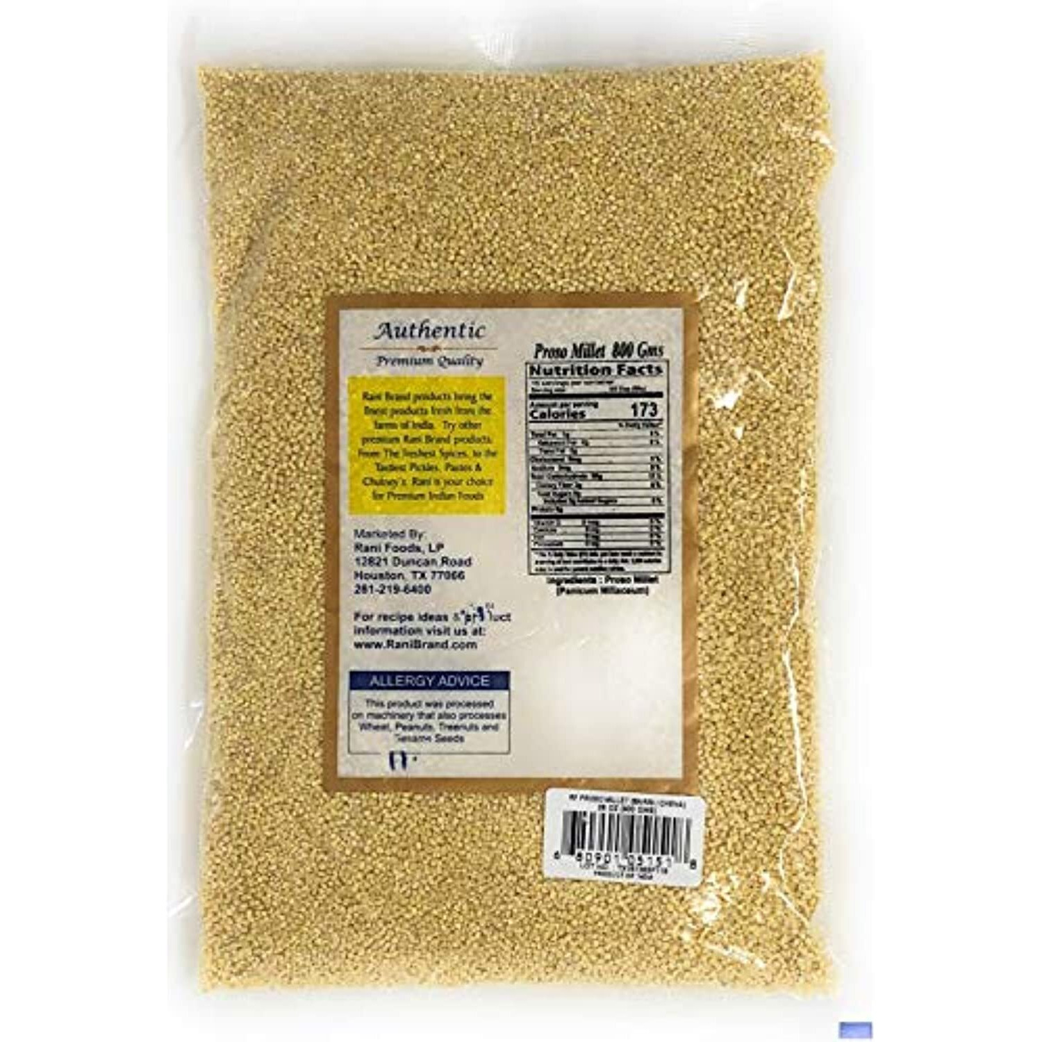 Rani Proso Millet (Panicum Millaceum) Whole Ancient Grain Seeds 28oz (800g) ~ All Natural, Gluten Friendly, NON-GMO, Vegan, Indian Origin, Barri/Chena/Variga/Baragu