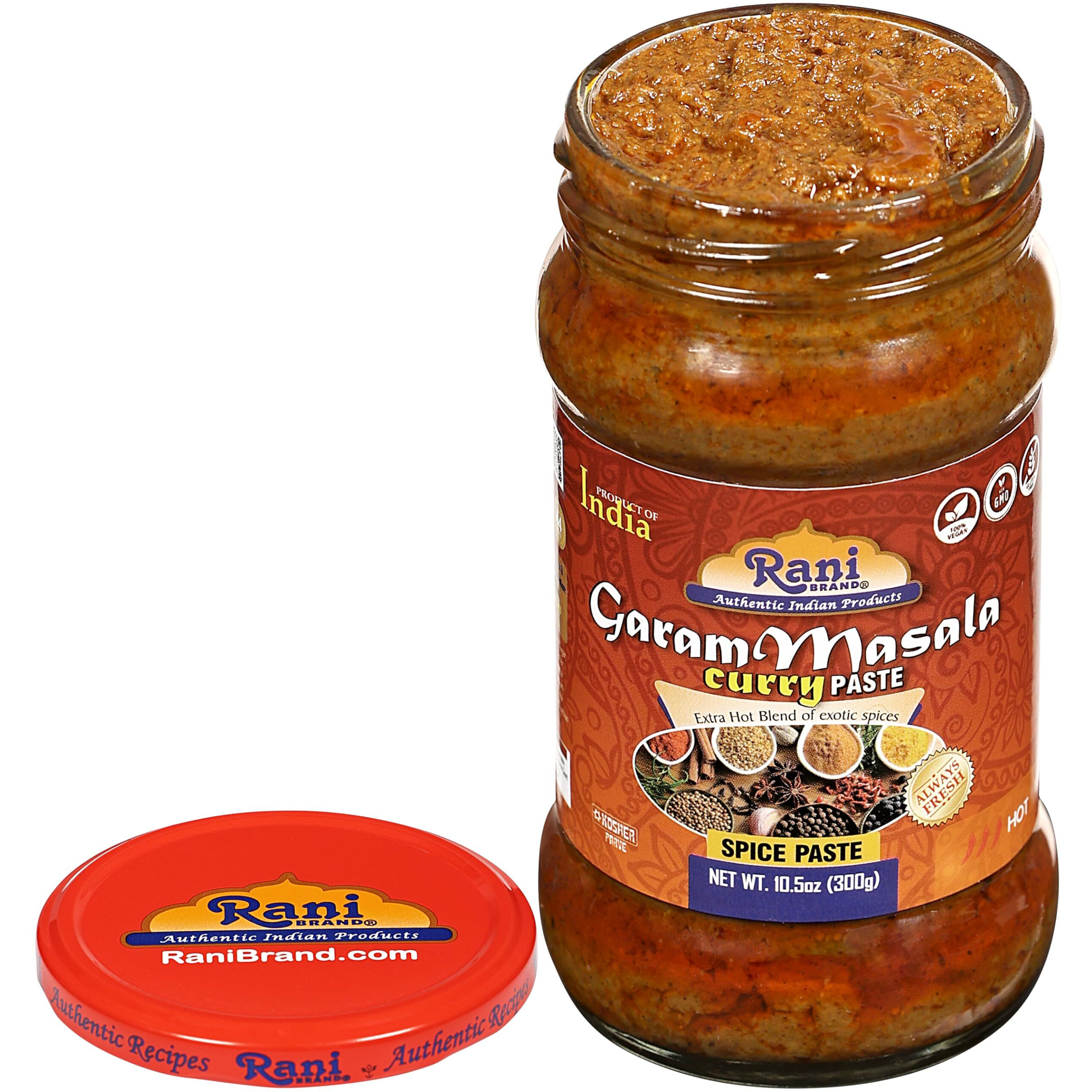 Rani Garam Masala Curry Spice Paste 10.5oz (300g) Glass Jar, Pack of 5+1 FREE ~ No Colors, All Natural, NON-GMO, Kosher, Vegan, Gluten Free, Indian Origin