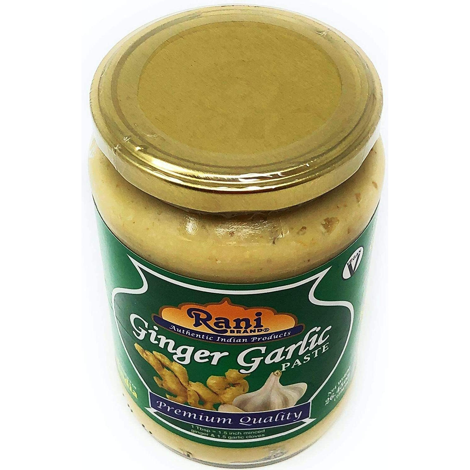 Rani Ginger Garlic Cooking Paste 26.5oz (750g) Glass Jar, Pack of 5+1 FREE ~ Vegan, Gluten Free, NON-GMO, No Colors, Indian Origin