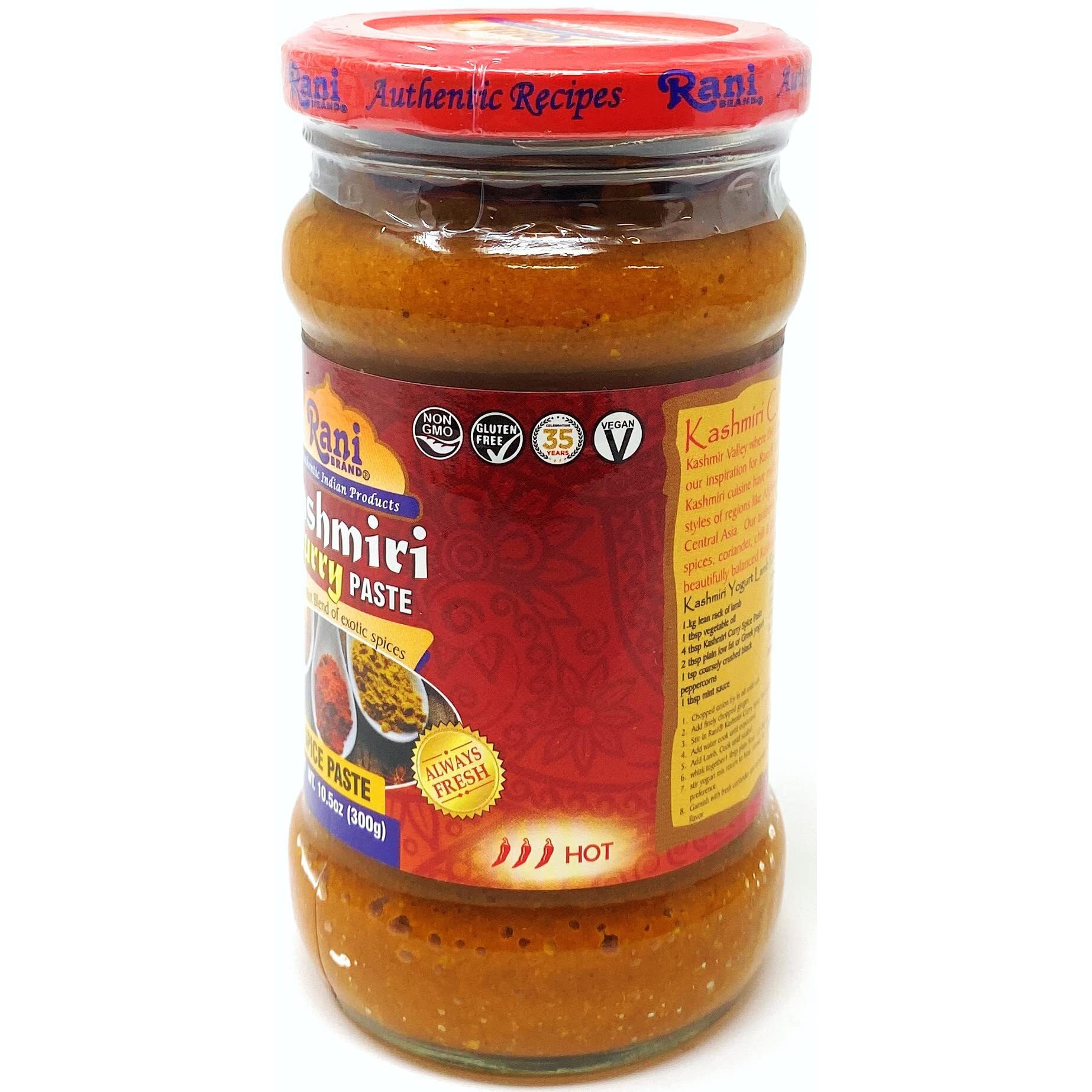 Rani Kashmiri Masala Curry Paste 10.5oz (300g) Glass Jar, Pack of 5+1 FREE ~ All Natural, NON-GMO, Vegan, Gluten Free, Indian Origin, Cooking Spice Paste