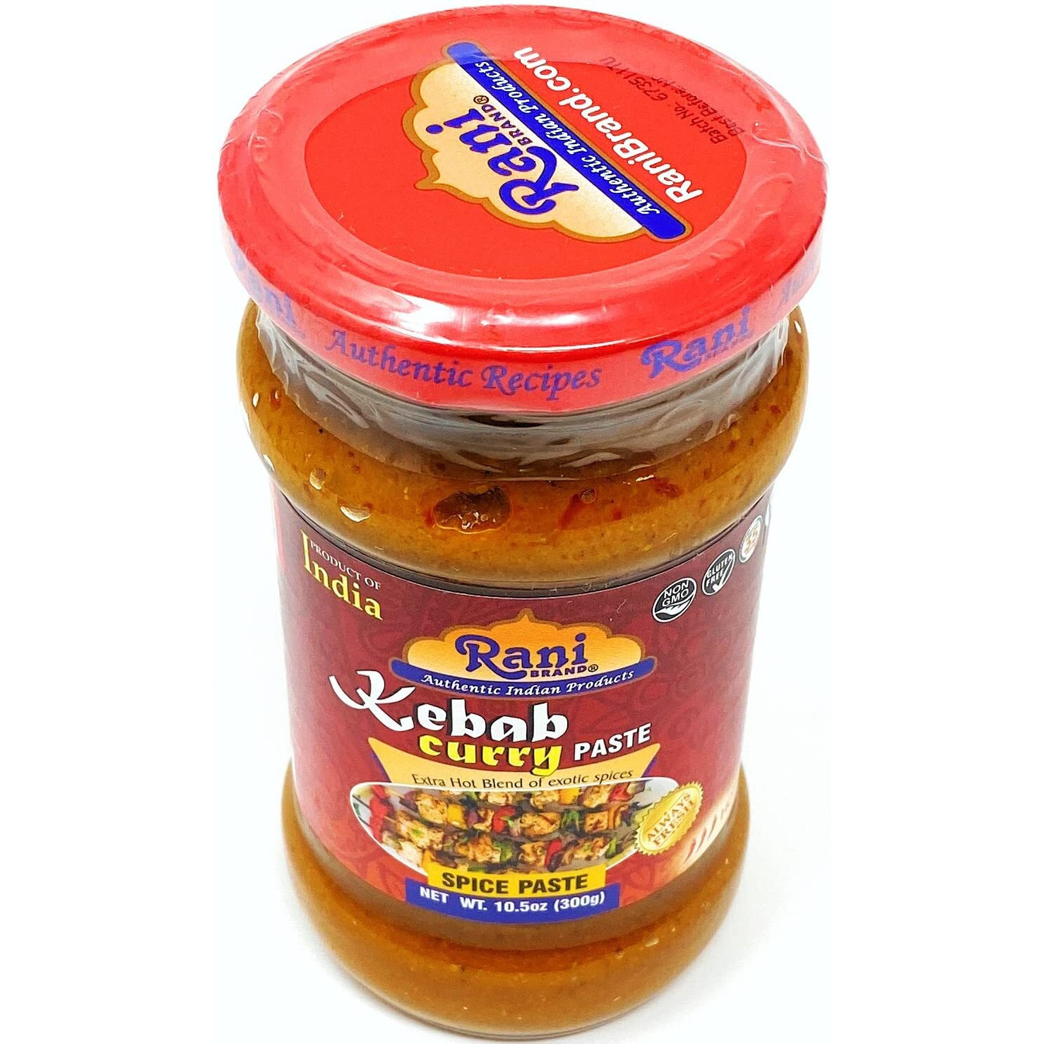 Rani Kebab Masala Paste for Meat Dishes 10.5oz (300g) Glass Jar, Pack of 5+1 FREE ~ No Colors, All Natural, NON-GMO, Vegan, Gluten Free, Indian Origin