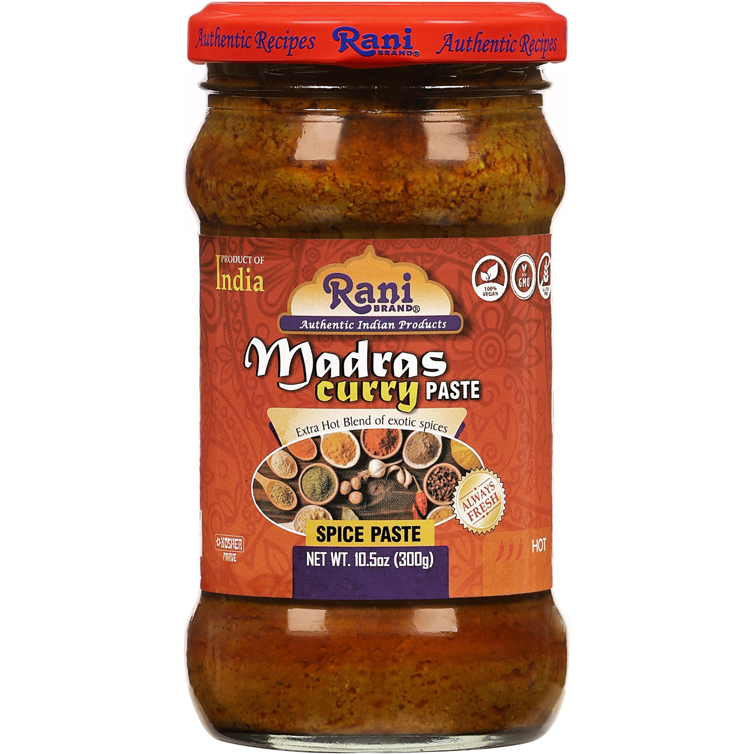 Rani Madras Curry Cooking Spice Paste 10.5oz (300g) Glass Jar, Pack of 5+1 FREE ~ No Colors, All Natural, NON-GMO, Kosher, Vegan, Gluten Free, Indian Origin