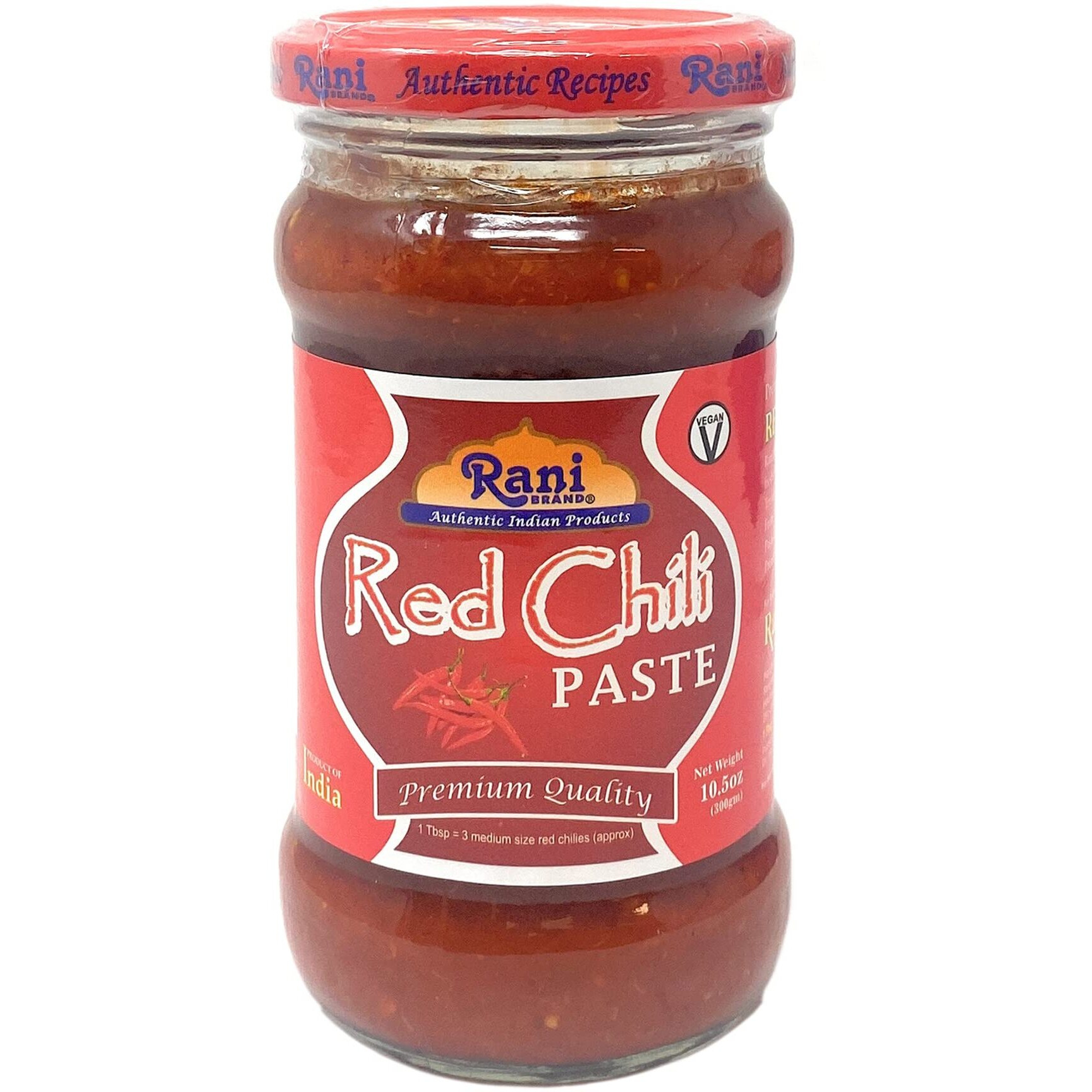 Rani Red Chilli Cooking Paste 10.58oz (300g) Glass Jar ~ Vegan, Gluten Free, NON-GMO, No Colors, Indian Origin