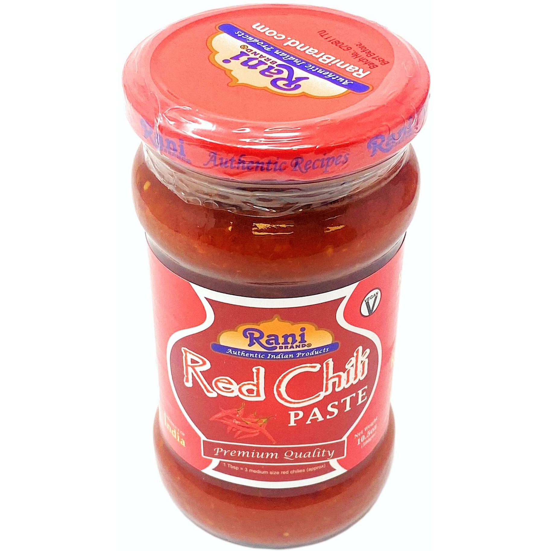 Rani Red Chilli Cooking Paste 10.58oz (300g) Glass Jar ~ Vegan, Gluten Free, NON-GMO, No Colors, Indian Origin