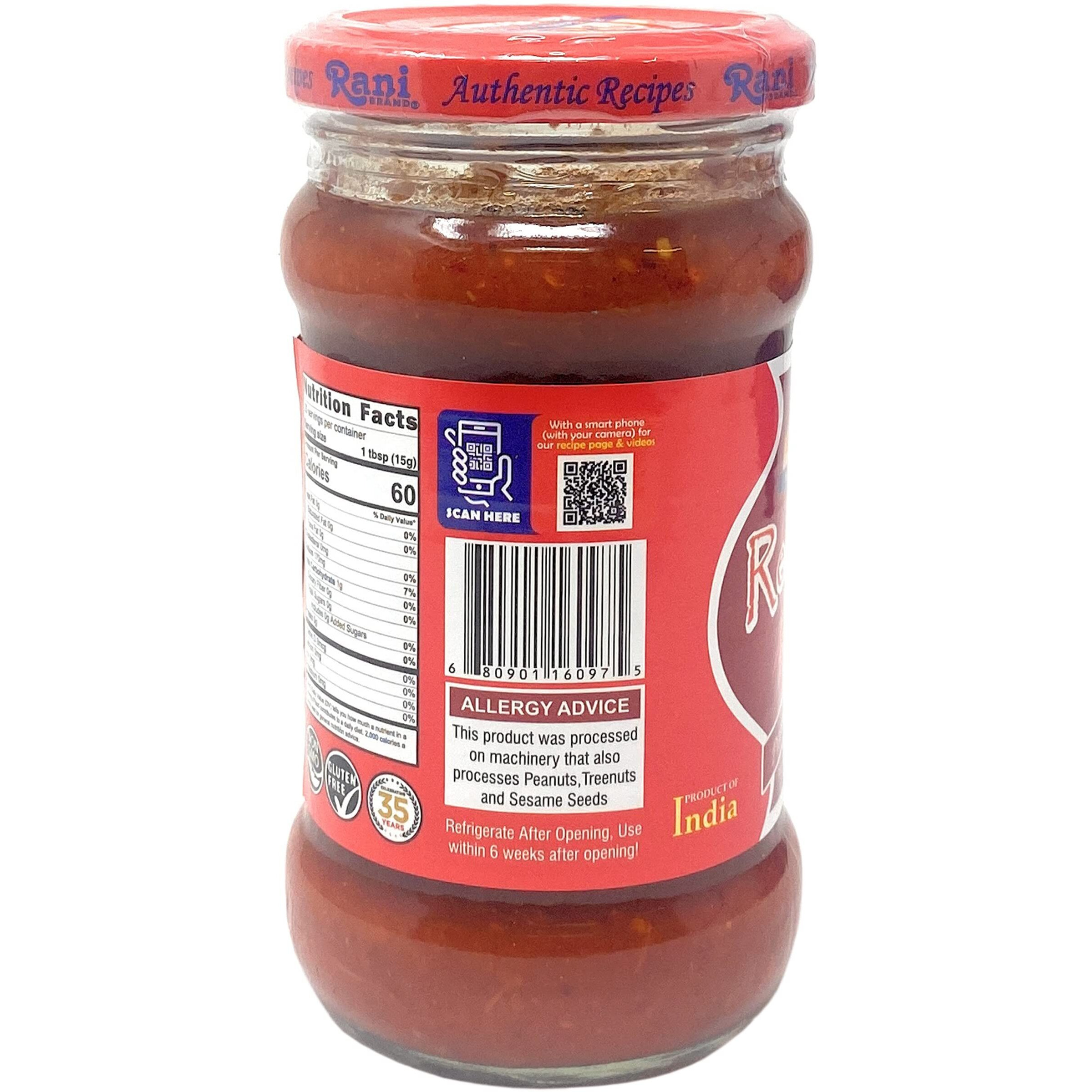 Rani Red Chilli Cooking Paste 10.58oz (300g) Glass Jar, Pack of 5+1 FREE ~ Vegan, Gluten Free, NON-GMO, No Colors, Indian Origin
