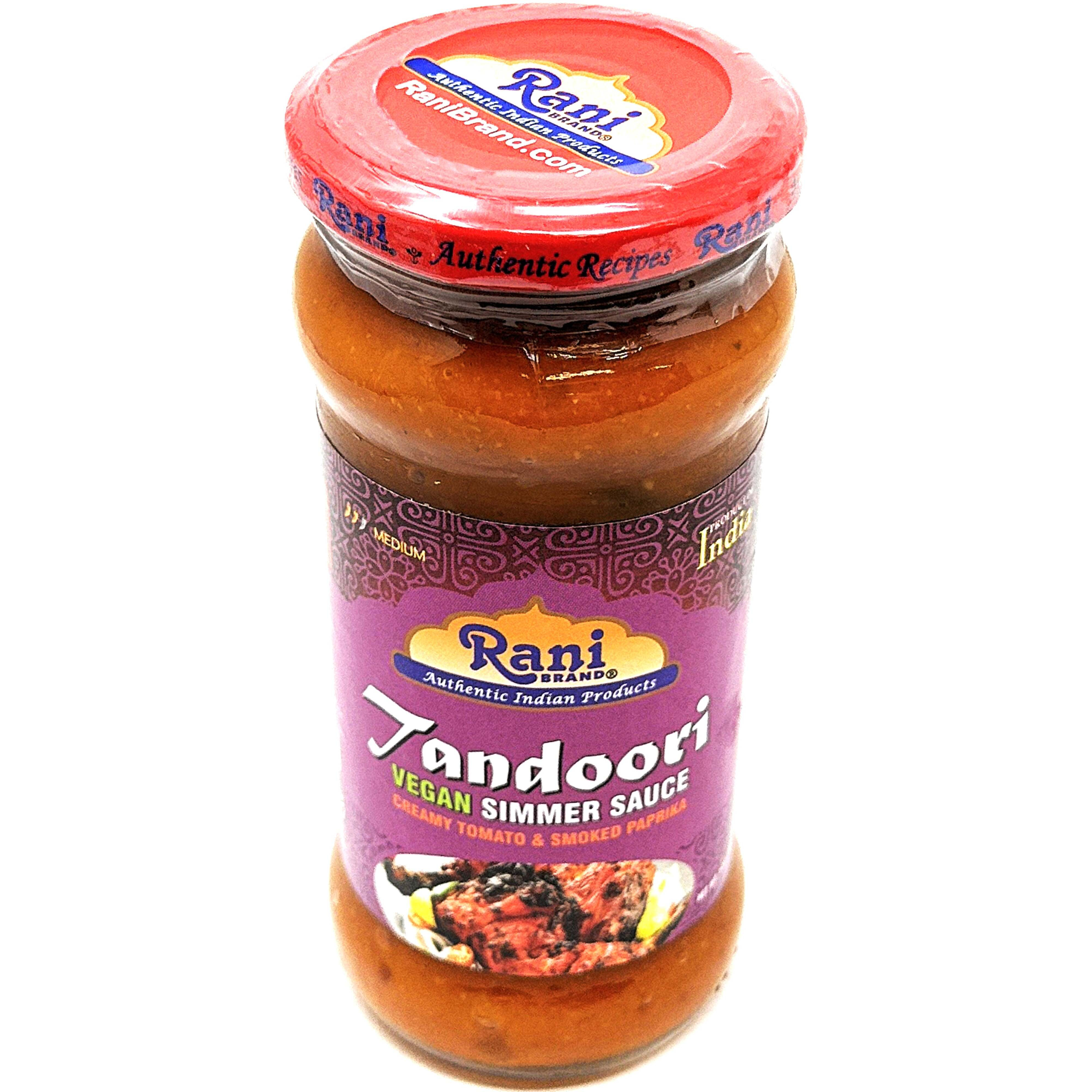 Rani Tandoori Vegan Simmer Sauce (Creamy Tomato & Smoked Paprika) 14oz (400g) Glass Jar ~ Easy to Use, Vegan, No Colors, All Natural, NON-GMO, Gluten Free, Indian Origin (Size 14oz (400g))