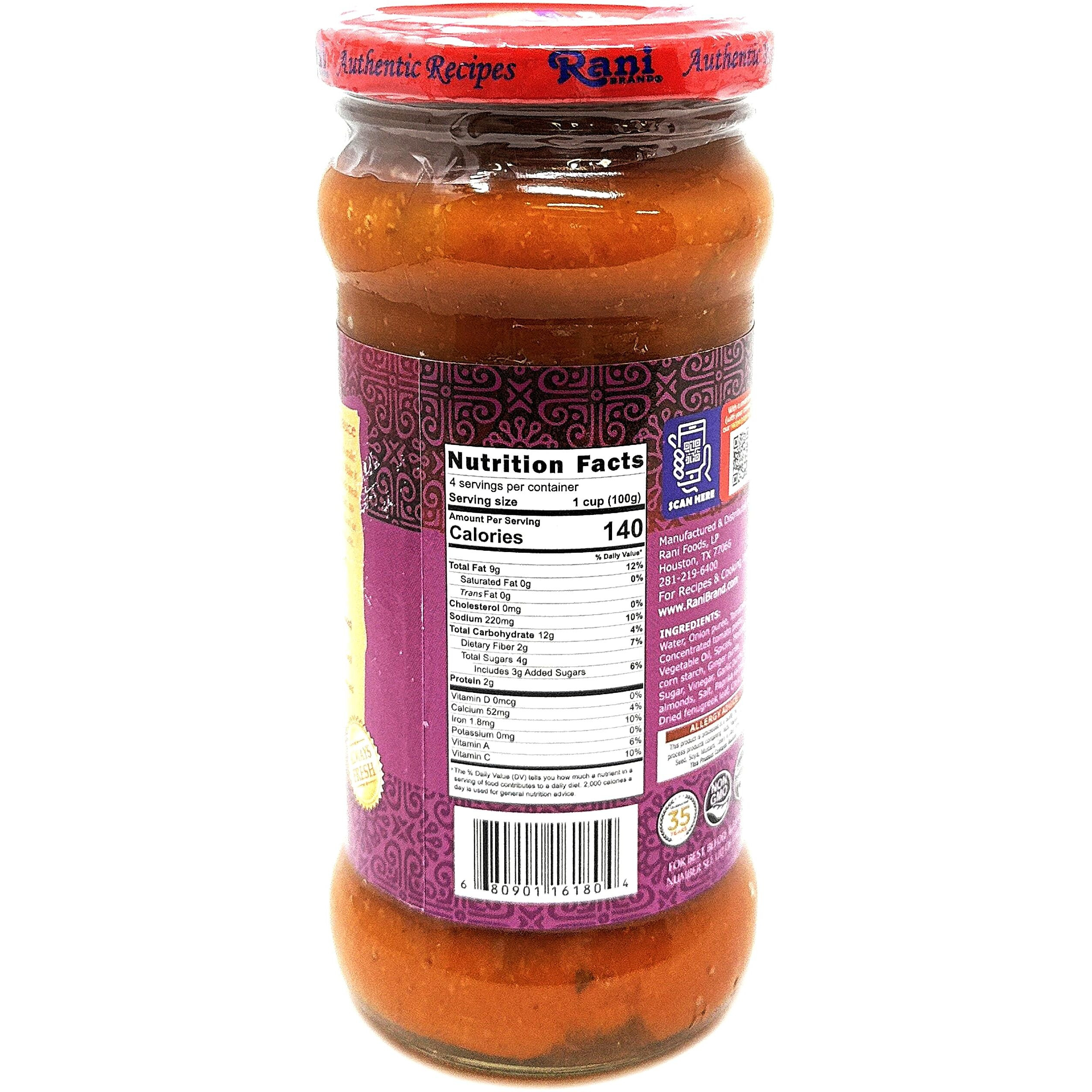 Rani Tandoori Vegan Simmer Sauce (Creamy Tomato & Smoked Paprika) 14oz (400g) Glass Jar, Pack of 5 +1 FREE ~ Easy to Use, Vegan, No Colors, All Natural, NON-GMO, Gluten Free, Indian Origin (Size 14oz (400g))