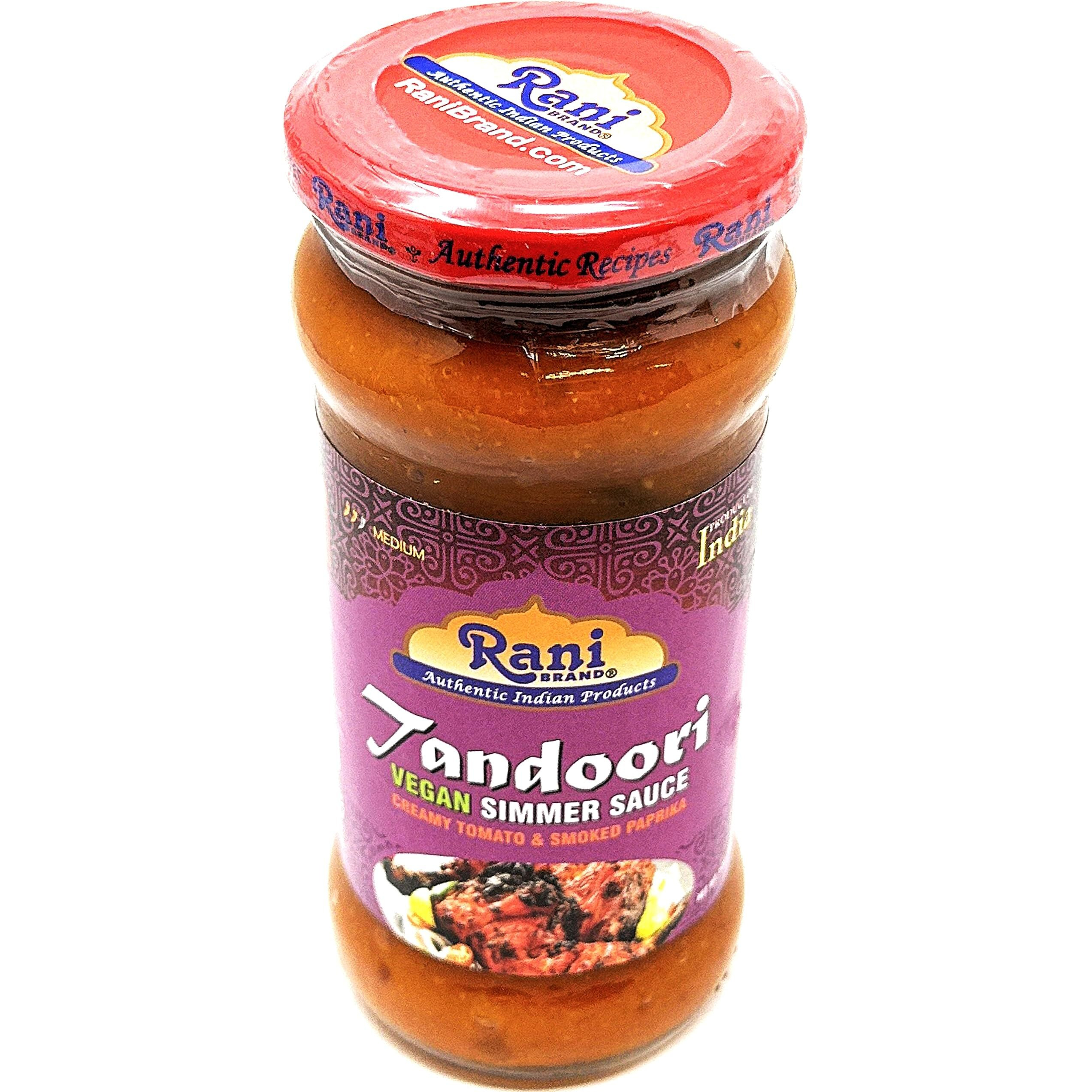 Rani Tandoori Vegan Simmer Sauce (Creamy Tomato & Smoked Paprika) 14oz (400g) Glass Jar, Pack of 5 +1 FREE ~ Easy to Use, Vegan, No Colors, All Natural, NON-GMO, Gluten Free, Indian Origin (Size 14oz (400g))