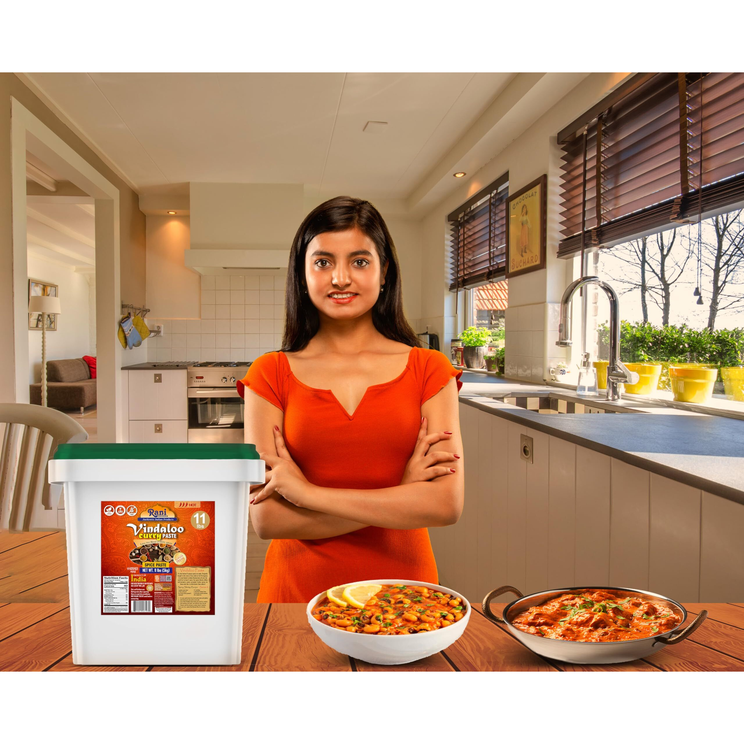 Rani Vindaloo Curry Cooking Spice Paste, Hot 176oz (11lbs) 5kg Bulk ~ No Colors, All Natural, NON-GMO, Kosher, Vegan, Gluten Free, Indian Origin (Size 176oz (11lbs) 5kg)