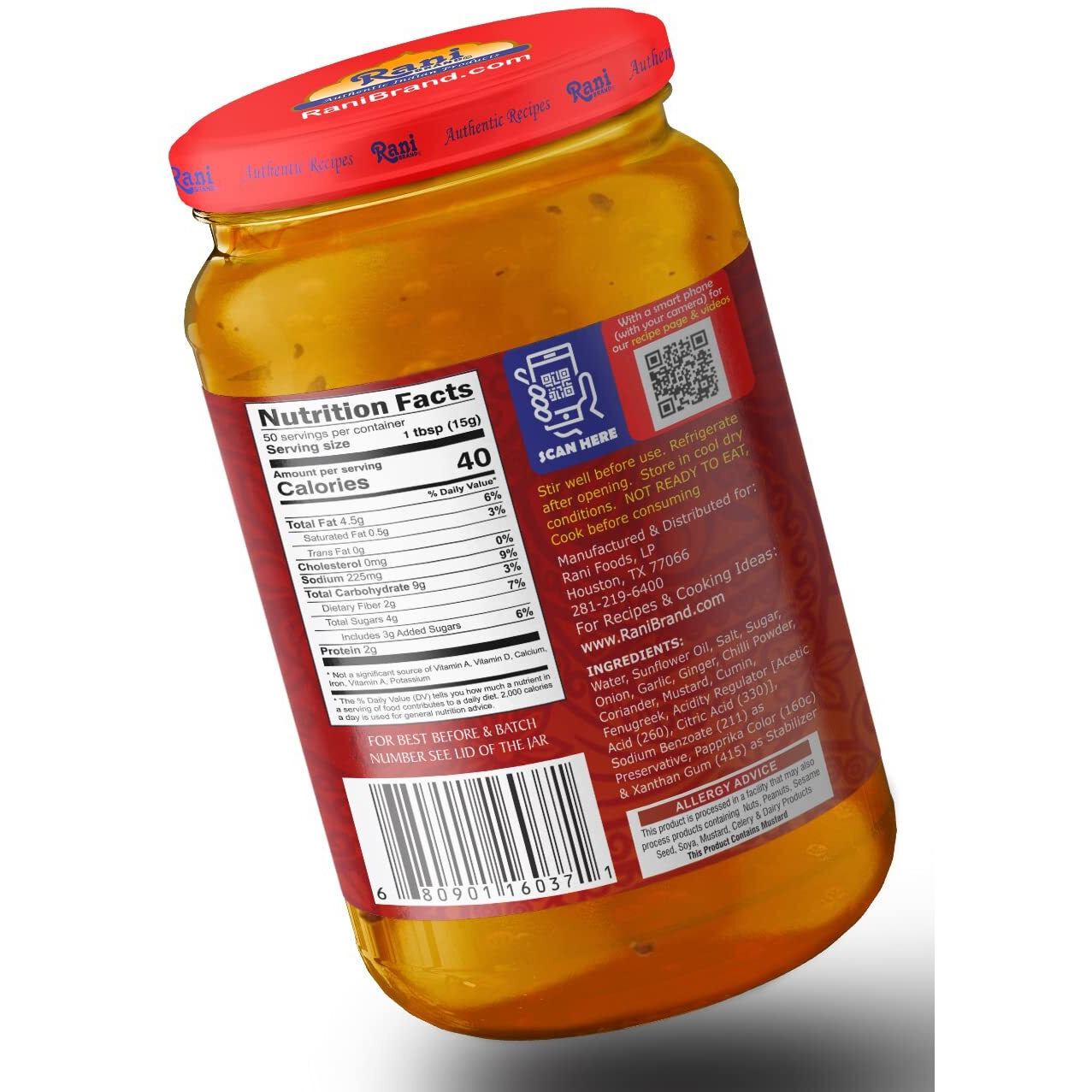 Rani Vindaloo Curry Cooking Spice Paste, Hot 26.5oz (750g) Glass Jar ~ No Colors, All Natural, NON-GMO, Vegan, Gluten Free, Indian Origin (Size 26.5oz (750g))