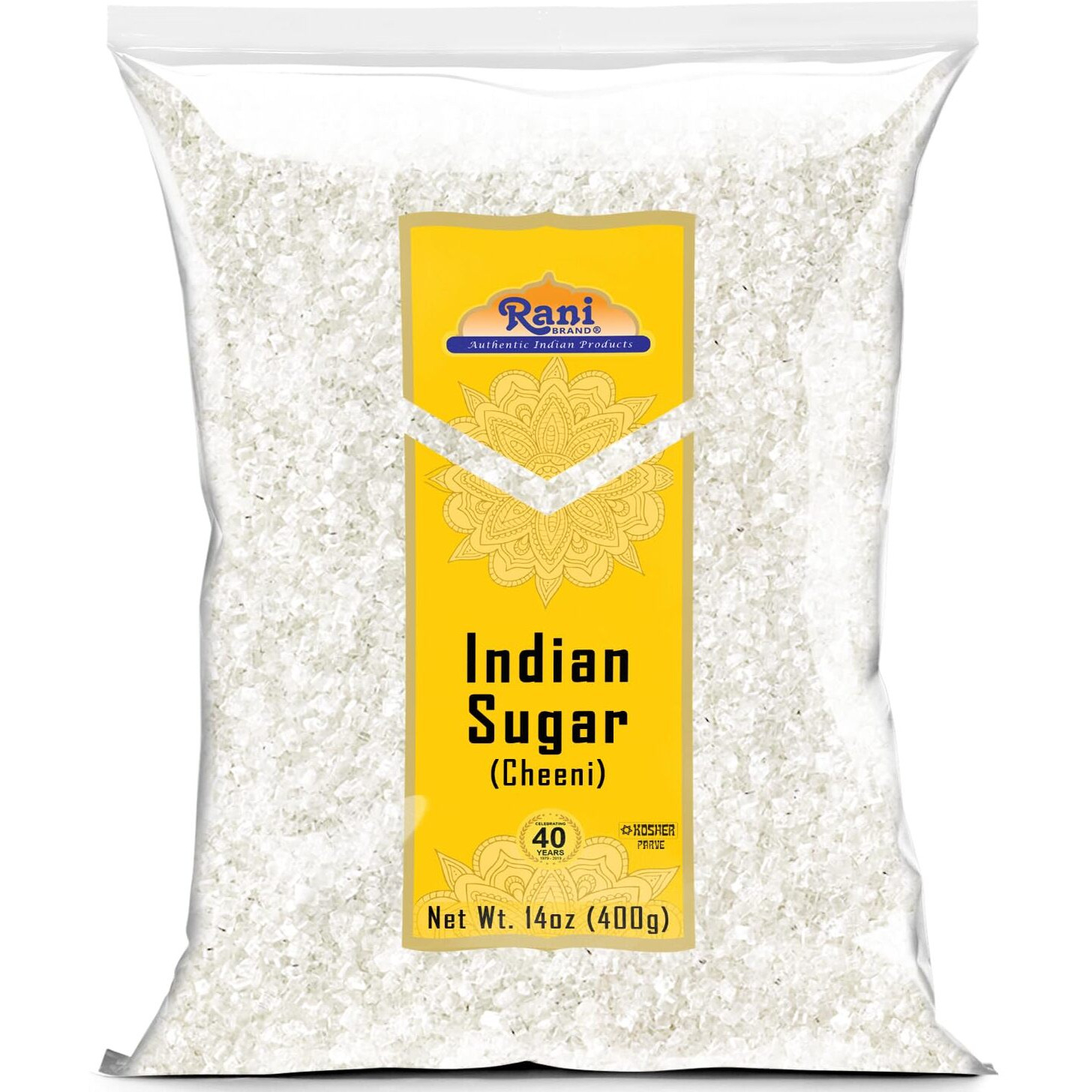 Rani Indian Sugar Khand (Khandsari) 14oz (400g) ~ All Natural, Gluten Friendly, No Colors, Vegan, Indian Origin