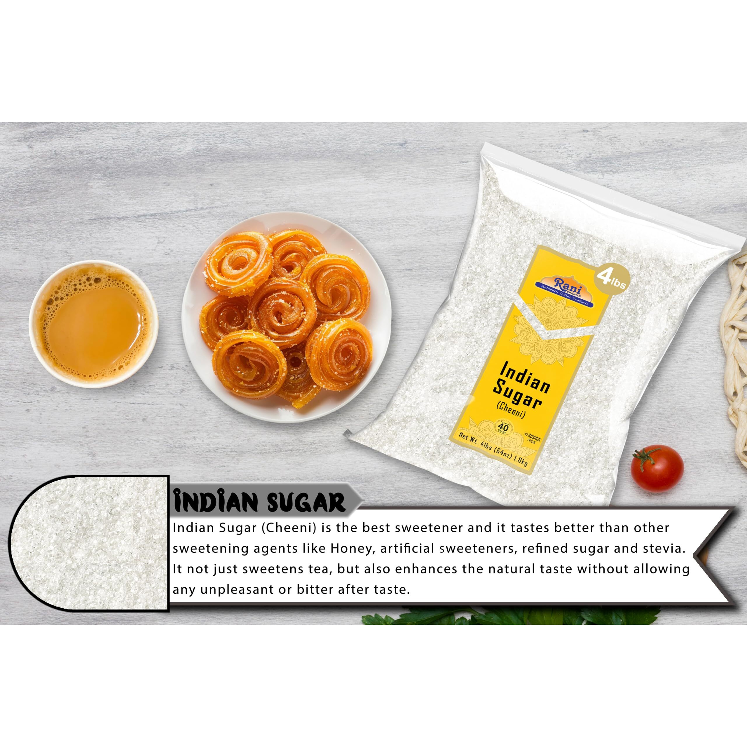 Rani Indian Sugar Khand (Khandsari) 64oz (4lbs) 1.81kg Bulk ~ All Natural, Gluten Friendly, Vegan, NON-GMO, Kosher, Indian Origin