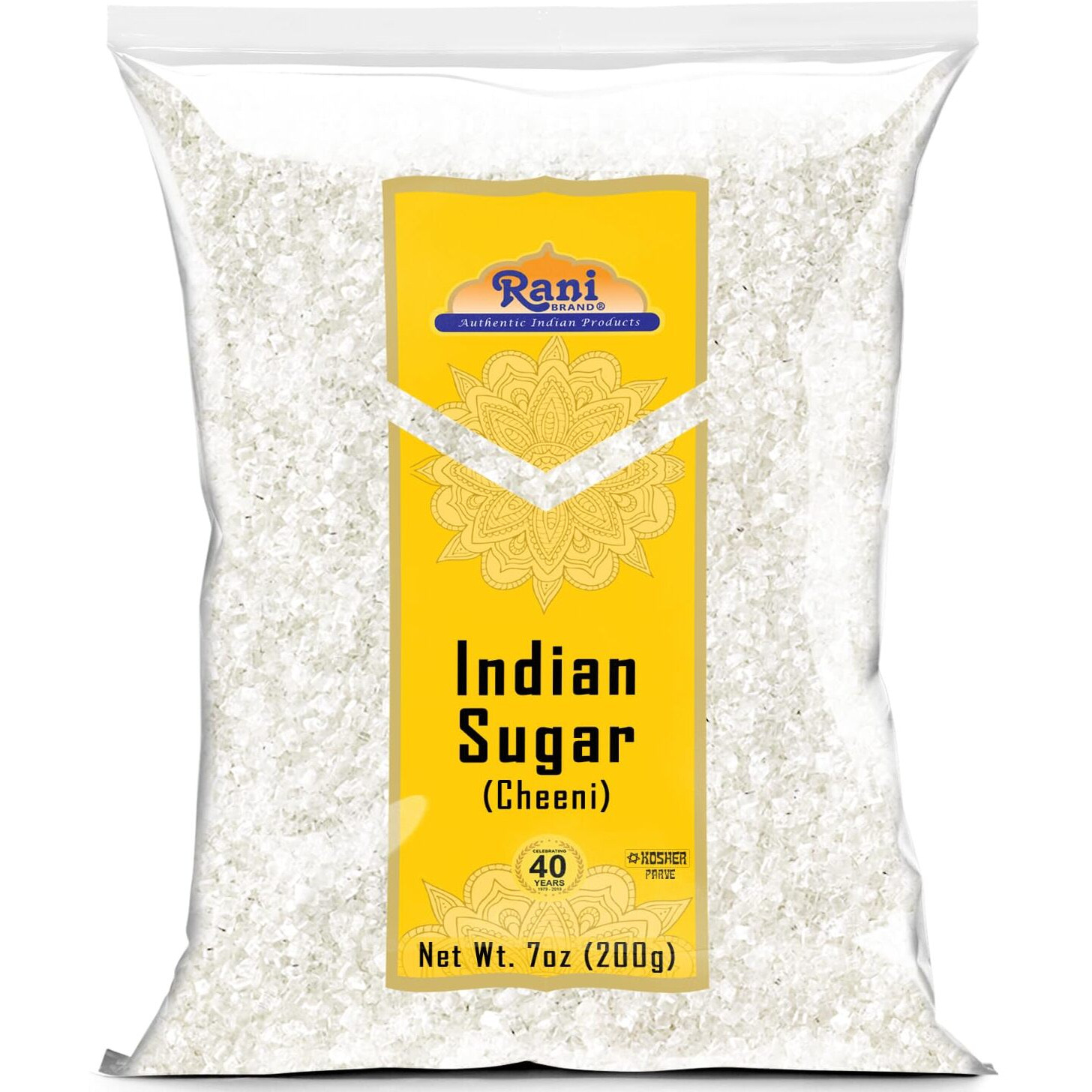 Rani Indian Sugar Khand (Khandsari) 7oz (200g) ~ All Natural, Gluten Friendly, Vegan, NON-GMO, Kosher, Indian Origin