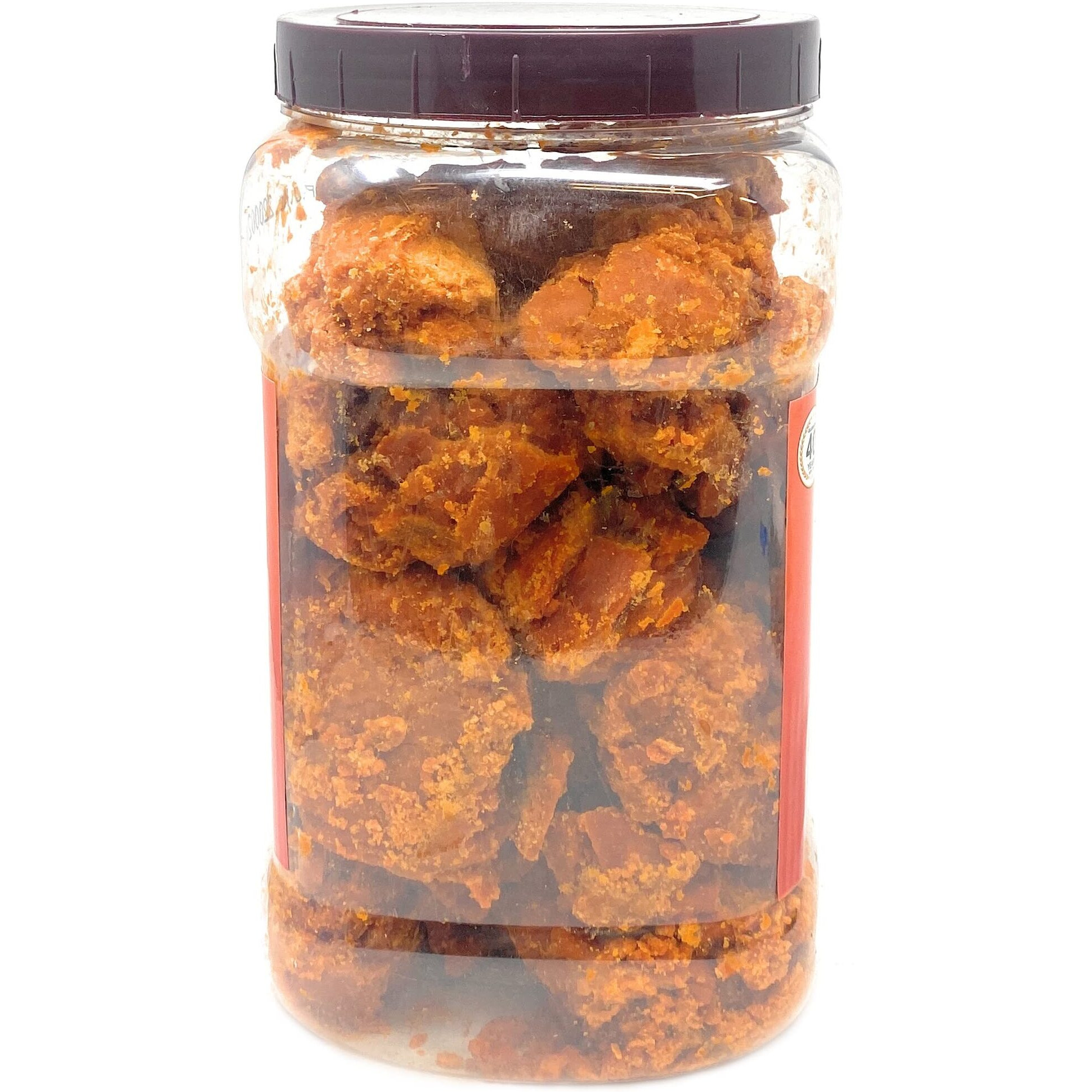 Rani Pesi Gur (Jaggery) Indian Unrefined Raw Cane Sugar 70oz (4.4lbs) 2kg PET Jar ~ Gluten Friendly, Vegan, NON-GMO, No Salt or fillers, Indian Product