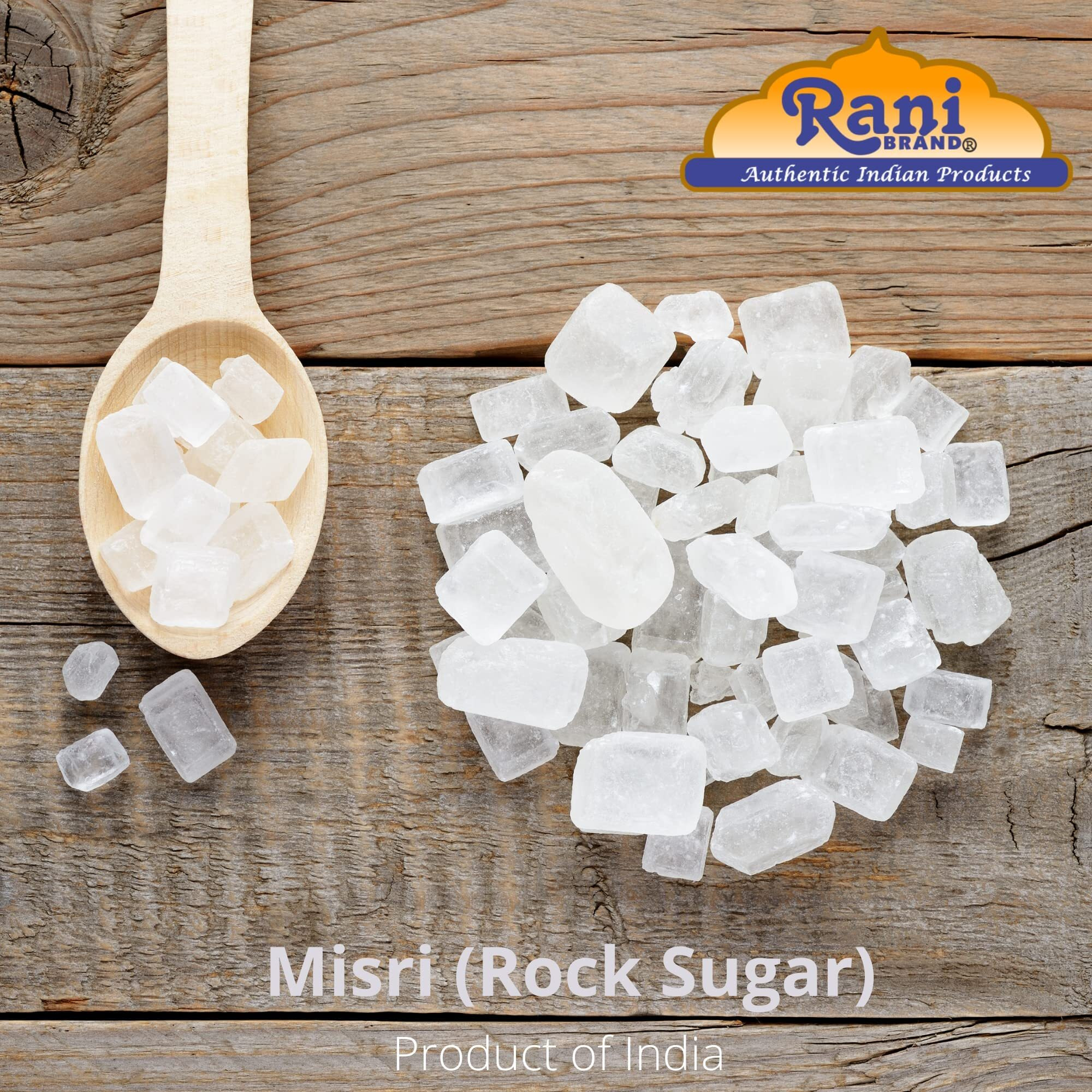 Rani Thread Misri (Rock Sugar/Dhaga Mishri) 17.5oz (1.1lbs) 500g PET Jar ~ All Natural, Gluten Friendly, No Colors, Vegan, Kosher, Indian Origin (Size 17.5oz (1.1lbs) 500g)
