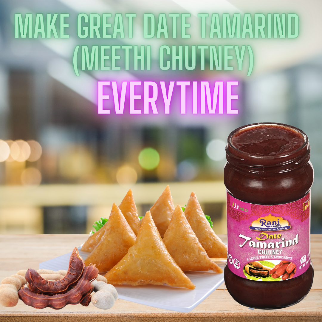 Rani Dates & Tamarind (Imli) Chutney 11.5oz (325g) Glass Jar, Ready to eat, Vegan, Pack of 5+1 FREE ~ Gluten Free, NON-GMO, No Colors, Indian Origin