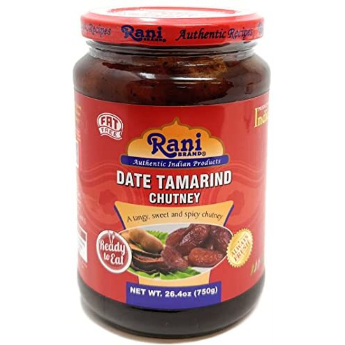 Rani Dates & Tamarind (Imli) Chutney 26.5oz (750g) Glass Jar, Ready to eat, Vegan ~ Gluten Free, NON-GMO, No Colors, Indian Origin