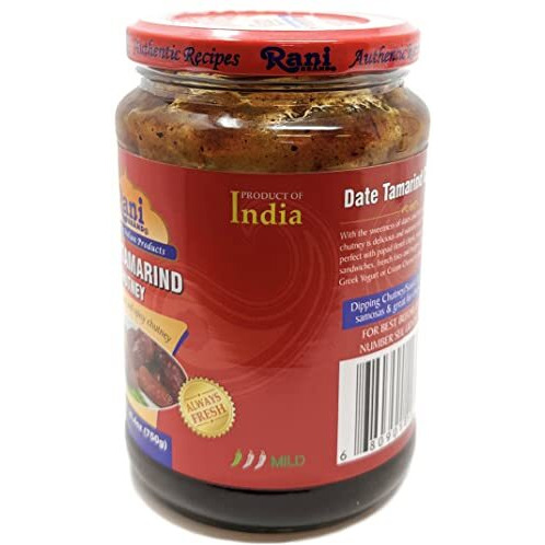 Rani Dates & Tamarind (Imli) Chutney 26.5oz (750g) Glass Jar, Ready to eat, Vegan ~ Gluten Free, NON-GMO, No Colors, Indian Origin