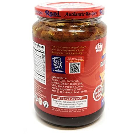 Rani Dates & Tamarind (Imli) Chutney 26.5oz (750g) Glass Jar, Ready to eat, Vegan ~ Gluten Free, NON-GMO, No Colors, Indian Origin