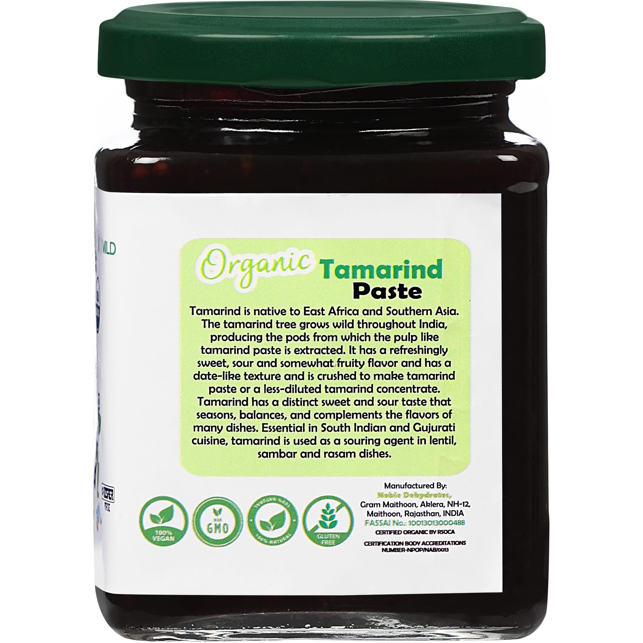 Rani Organic Tamarind Paste (Imli Paste) 8.8oz (250g) Glass Jar, No Sugar Added ~ All Natural, Vegan, Gluten Free, No Colors, NON-GMO, Indian Origin, USDA Certified Organic