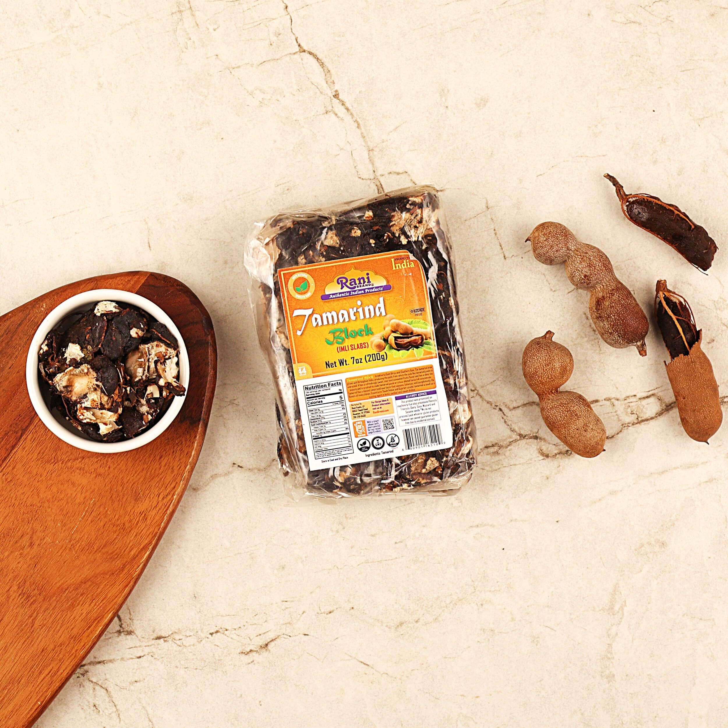 Rani Tamarind Block (Imli Slab) 7oz (200g), Pack of 3 ~ All Natural, No added sugar, Vegan, Gluten Friendly, NON-GMO, Kosher, Indian Origin (Size 7oz (200g))